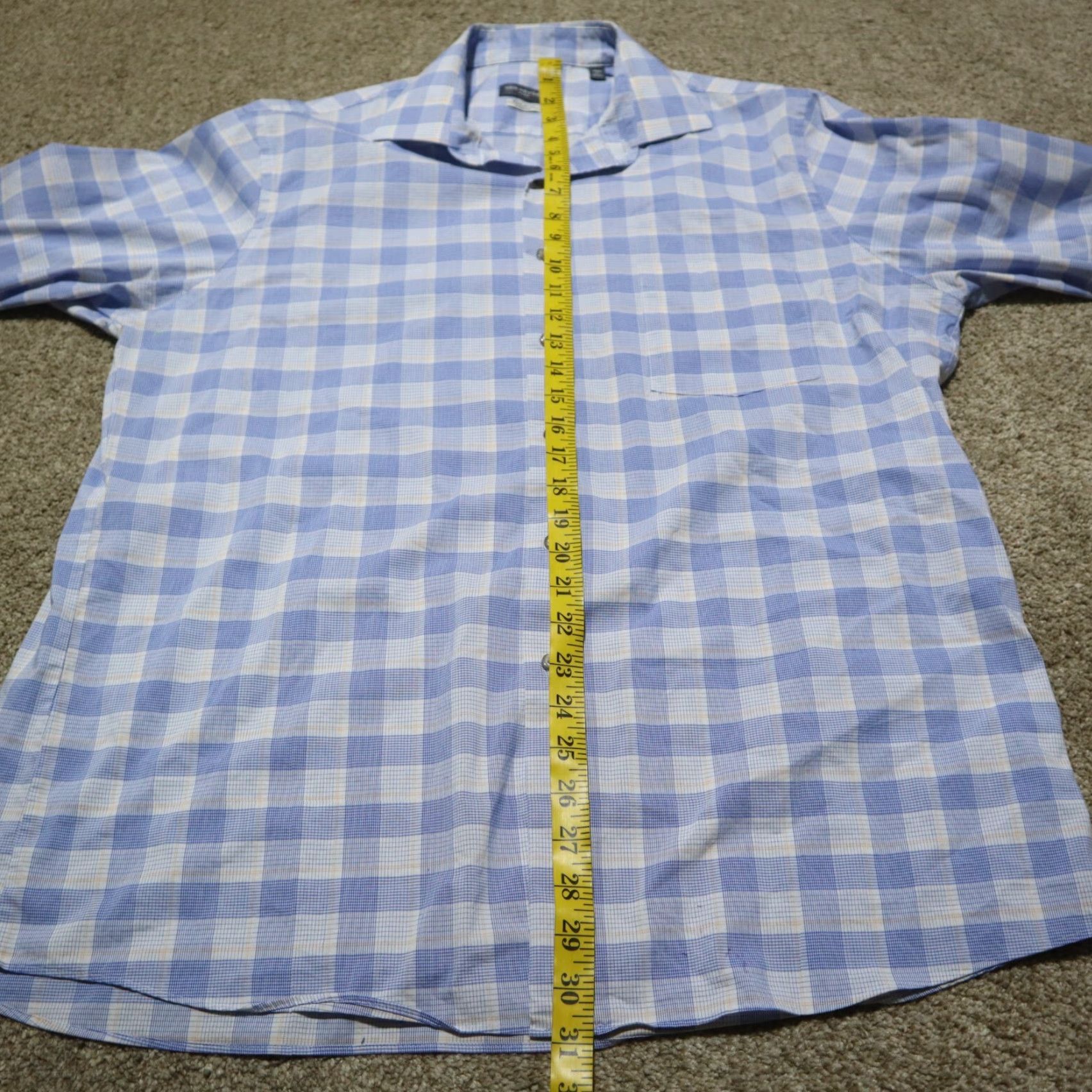 Van Heusen VINTAGE Van Heusen Blue Plaid Flex Button Up Shirt Long Sleeve Adult Men's 16.5 32/33 Size US XL / EU 56 / 4 - 6 Thumbnail