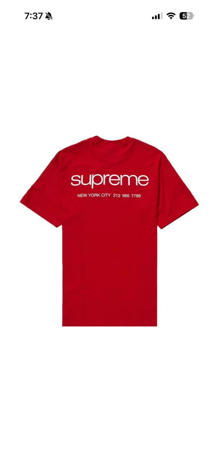 Supreme Supreme NYC Tee FW23 Red Size US M / EU 48-50 / 2 - 1 Thumbnail