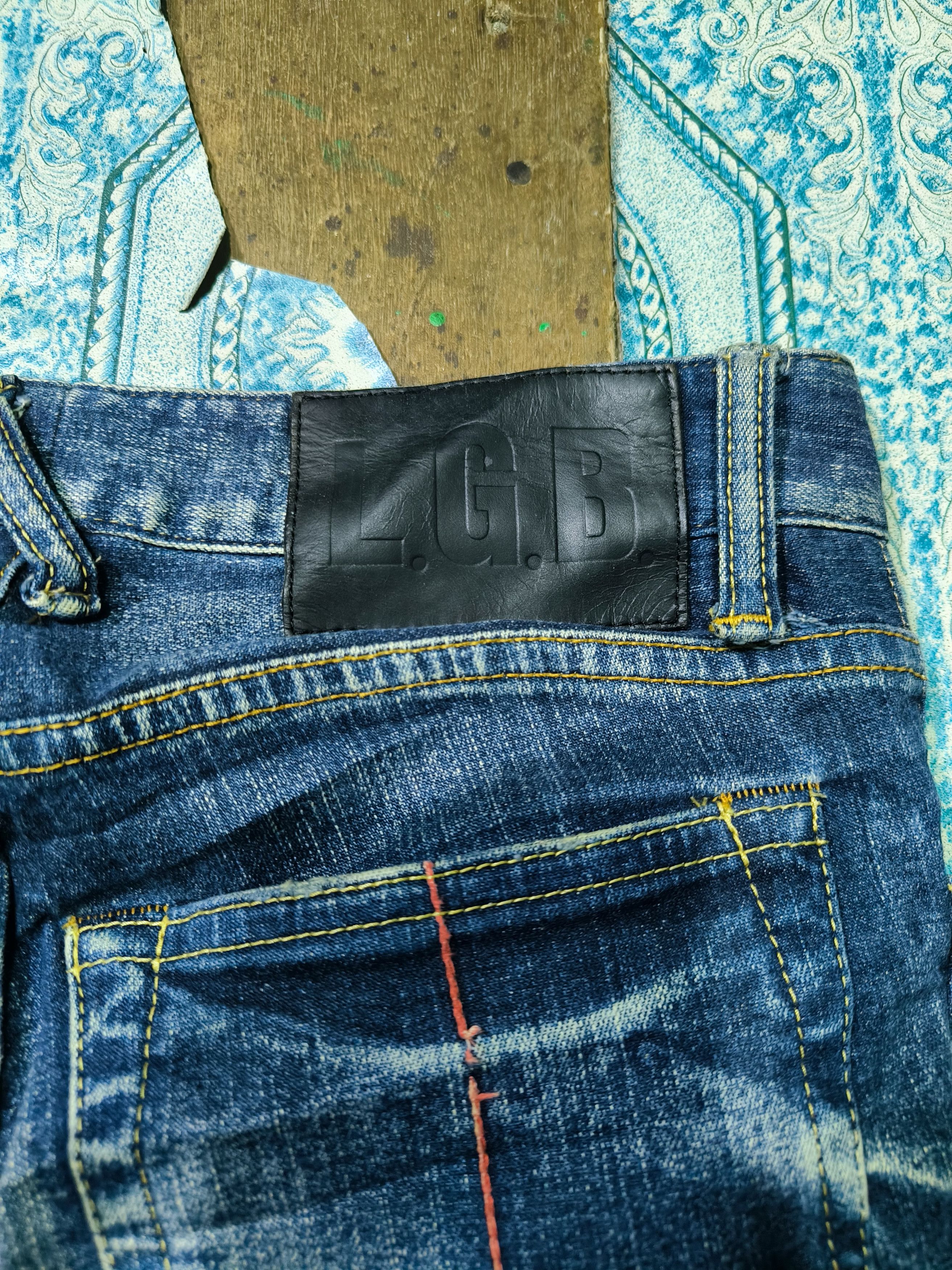 Le Grande Bleu (L.G.B.) L.G.B Mudwas Distressed Denim Size US 29 - 3 Thumbnail