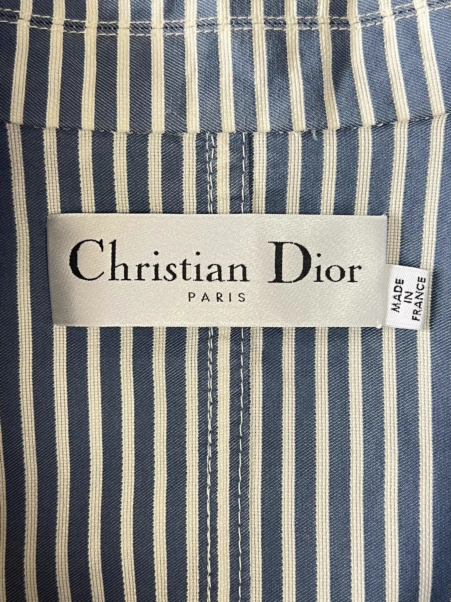 Dior Dior W Blue White Striped Double-Breasted Blazer 38 Size S / US 4 / IT 40 - 6 Thumbnail