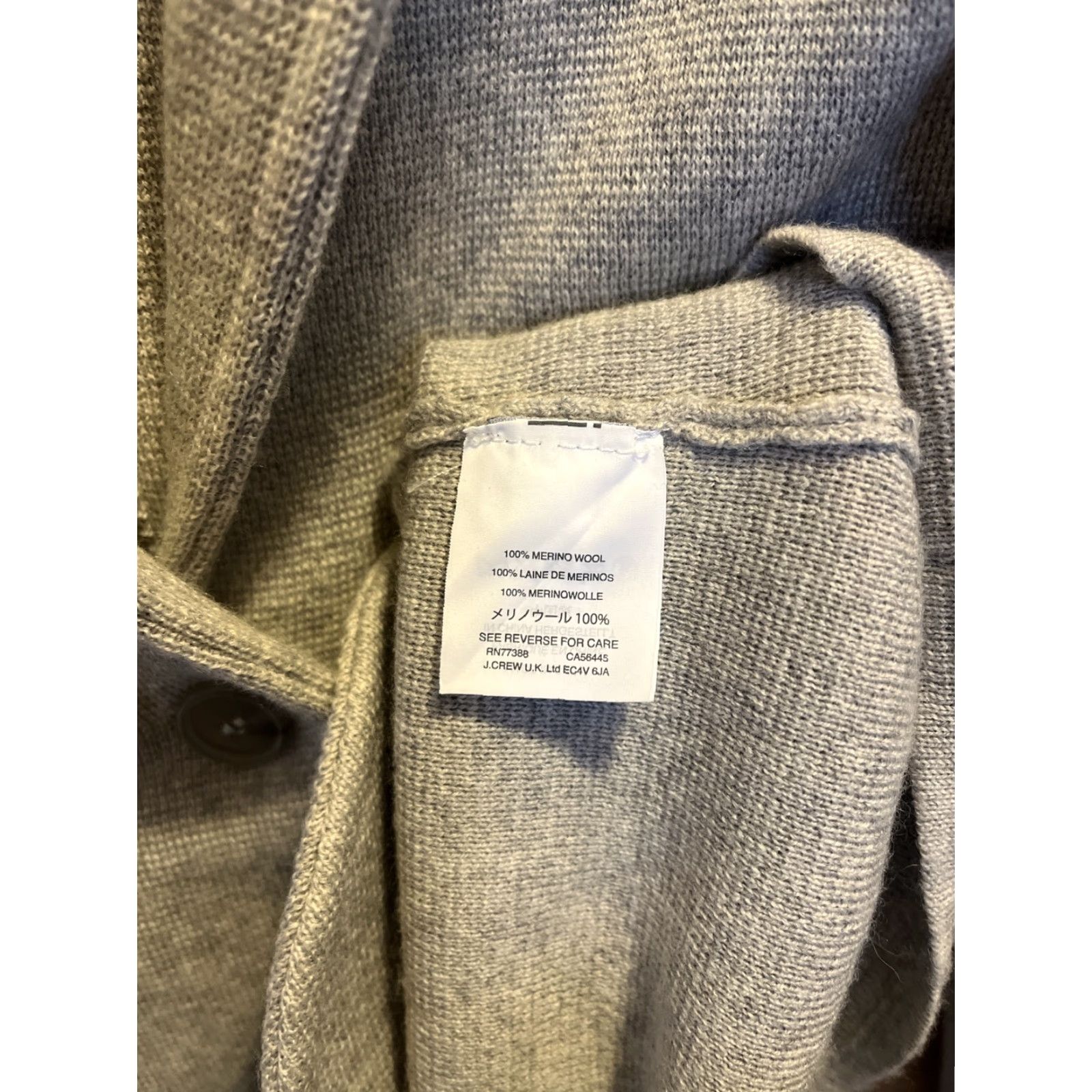 J.Crew J.CREW Women's XS Beige Merino Wool Sweater Blazer Cardigan - Classic Tight-Knit, Long Sleeve, 2 Button, All Seasons Size XS / US 0-2 / IT 36-38 - 4 Thumbnail