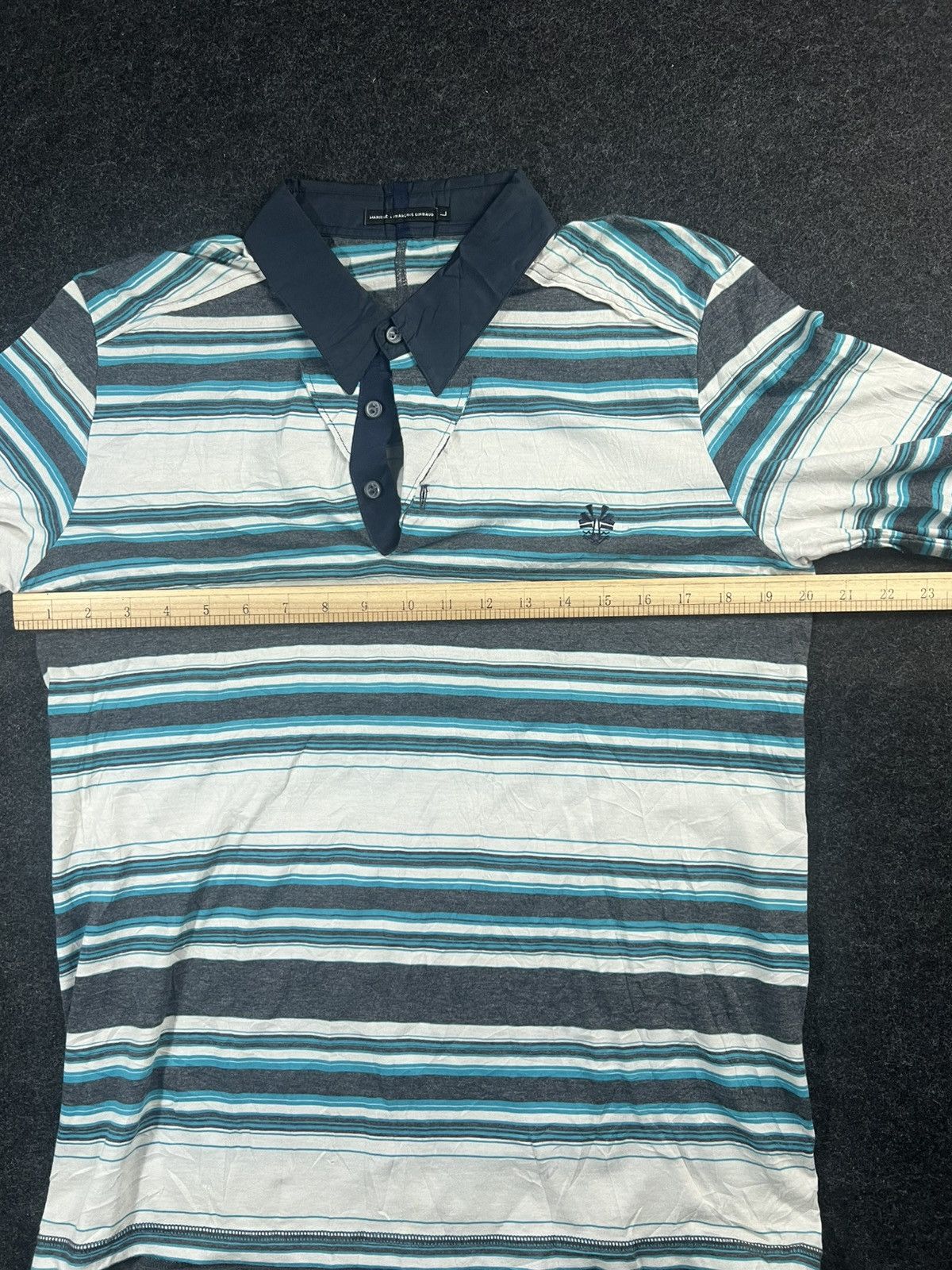Marithe + Francois Girbaud Marithe Francois Girbaud Stripe Collar Polo Rare Size US L / EU 52-54 / 3 - 7 Thumbnail
