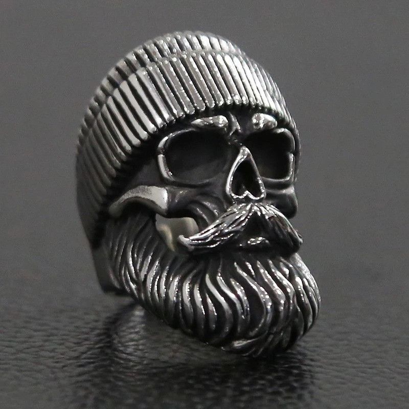 Vintage Big Beard Wear Hat Skull Ring Size ONE SIZE - 6 Thumbnail