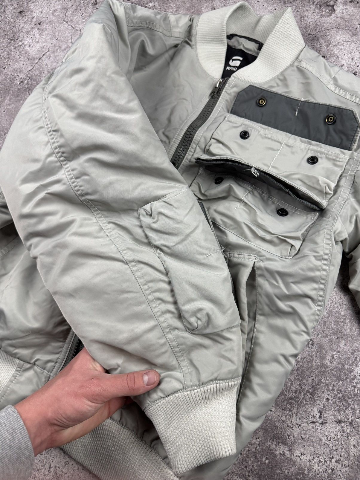 G-Star G-Star E Harness Windbreaker Stripped Multipocket Bomber Size US M / EU 48-50 / 2 - 8 Thumbnail
