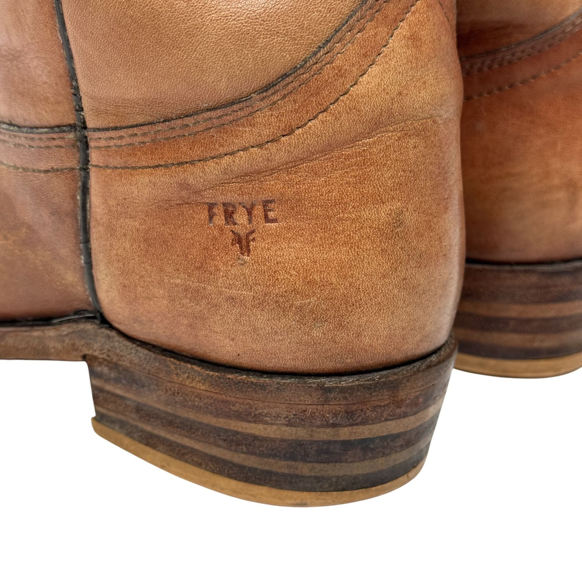 Frye Vtg FRYE COGNAC Leather Distressed Cowboy Western Boots Size US 9 / EU 42 - 7 Thumbnail