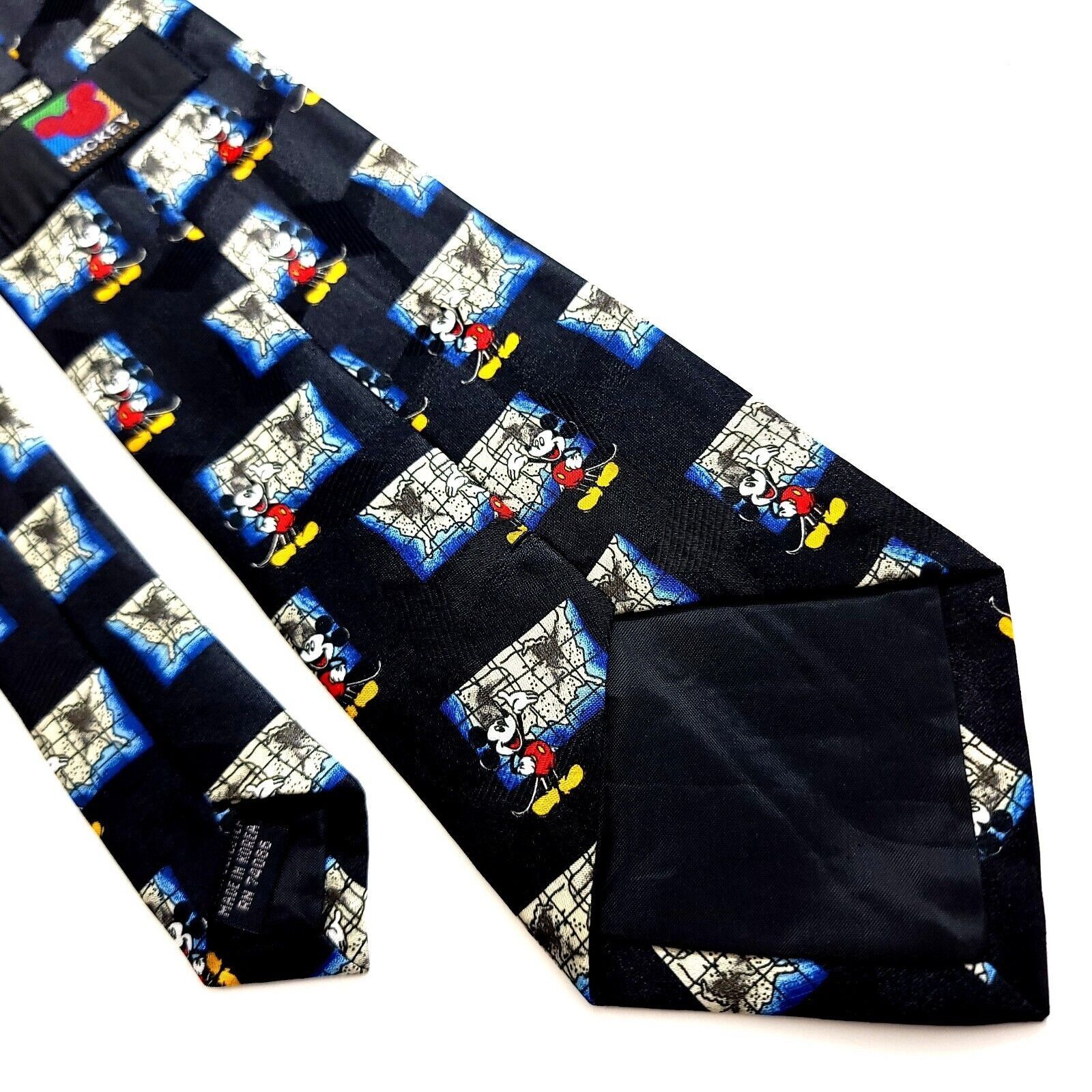 Mickey Unlimited Mickey Unlimited Black Wide Mickey Mouse Jacquard Print Tie Size ONE SIZE - 5 Thumbnail