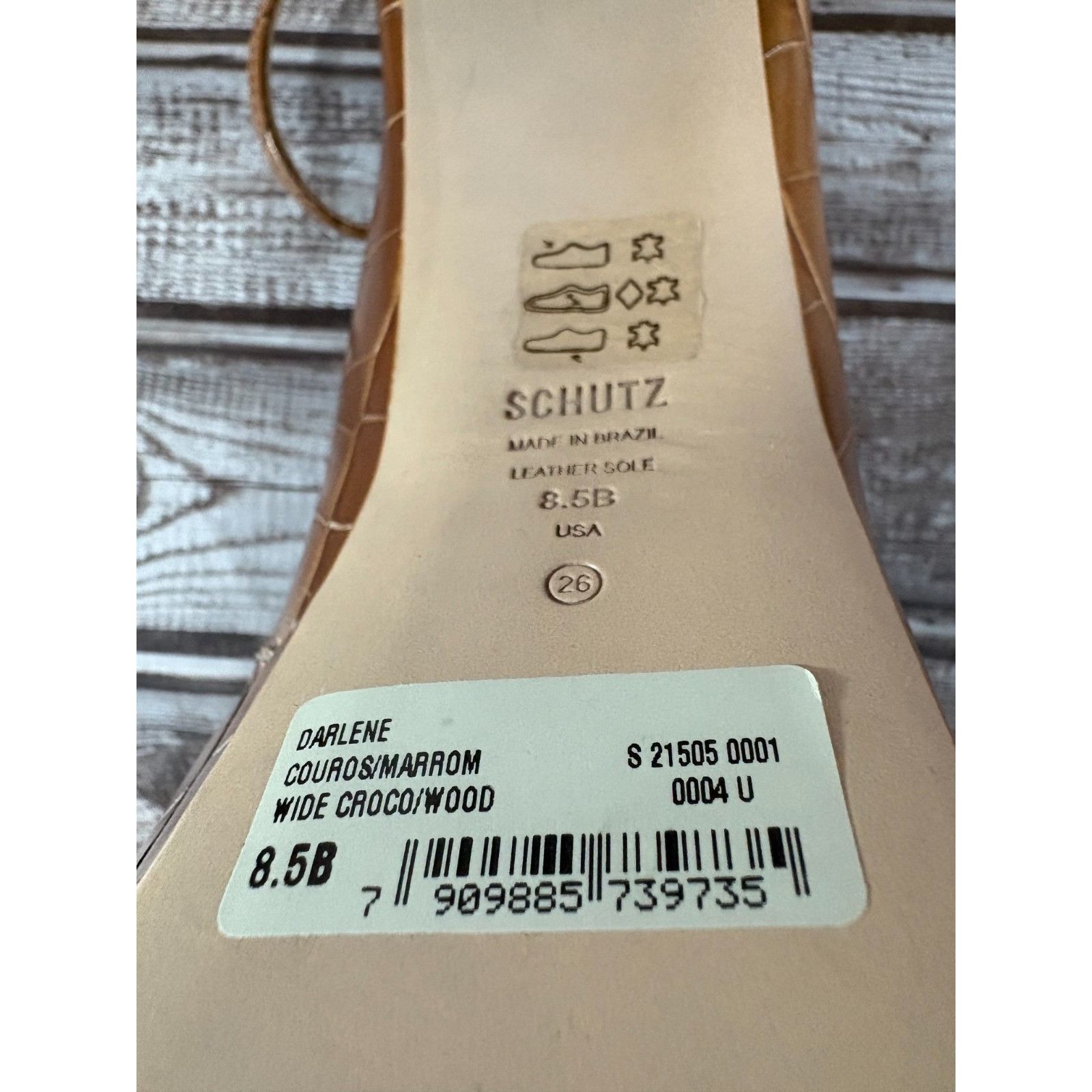 SCHUTZ Schutz Darlene Croco/wood Platform Mary Jane Heels Leather S Size US 8.5 / IT 38.5 - 9 Thumbnail