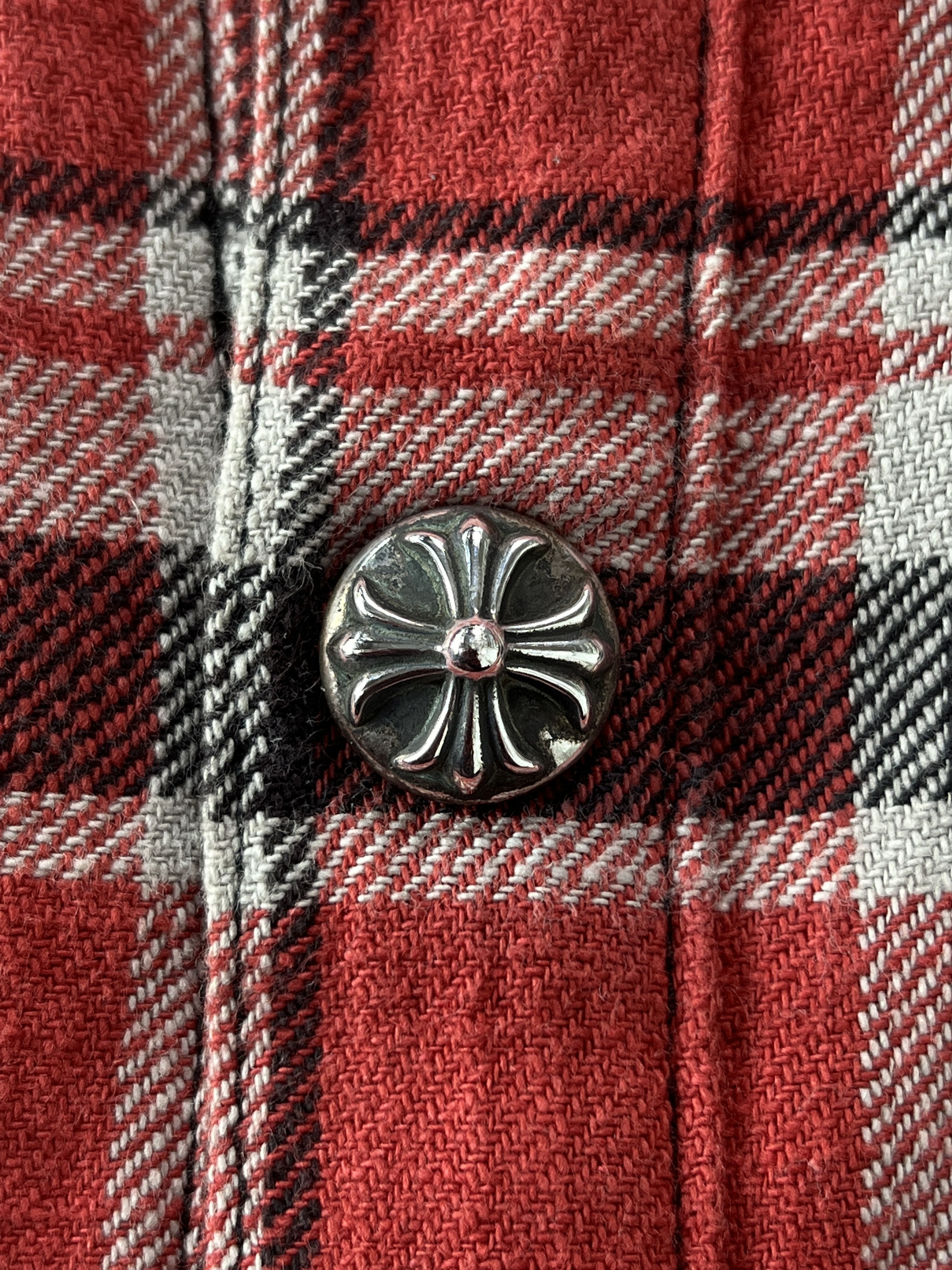 Chrome Hearts Chrome Hearts Red Plaid Cross Flannel Jacket XL Size US XL / EU 56 / 4 - 6 Thumbnail