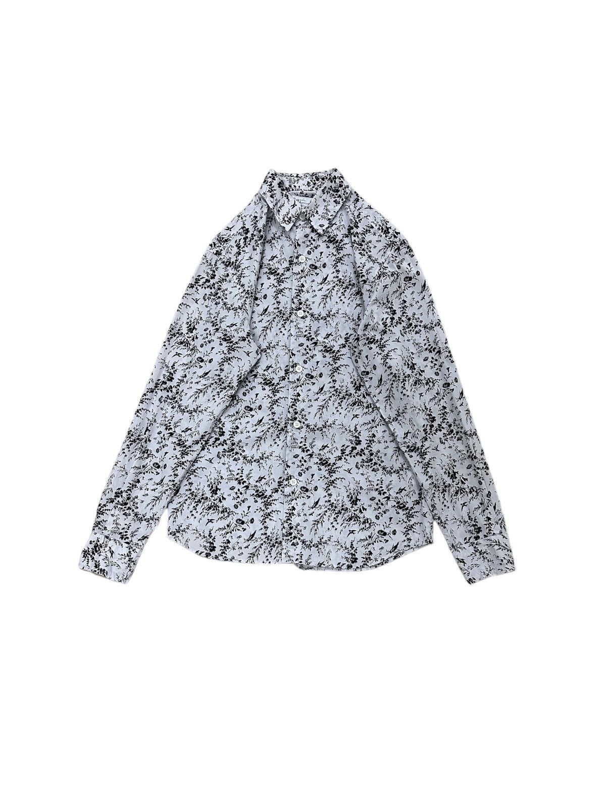 Rare And Beautiful Agnes B. Homme Paris Floral Printed Shirt