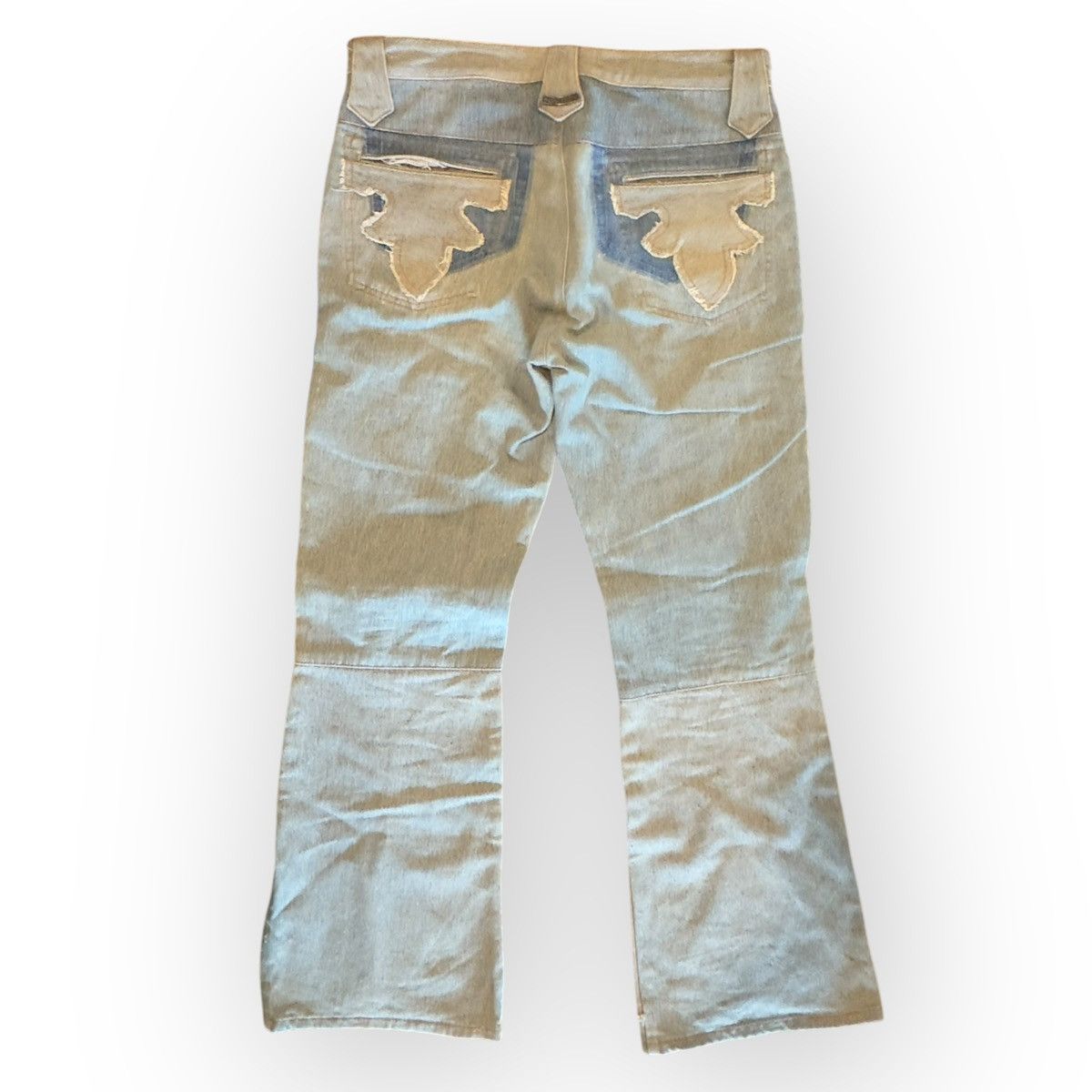 A&G Rock A&G Fleur Knee Flared Patchwork Denim Size US 34 / EU 50 - 2 Thumbnail