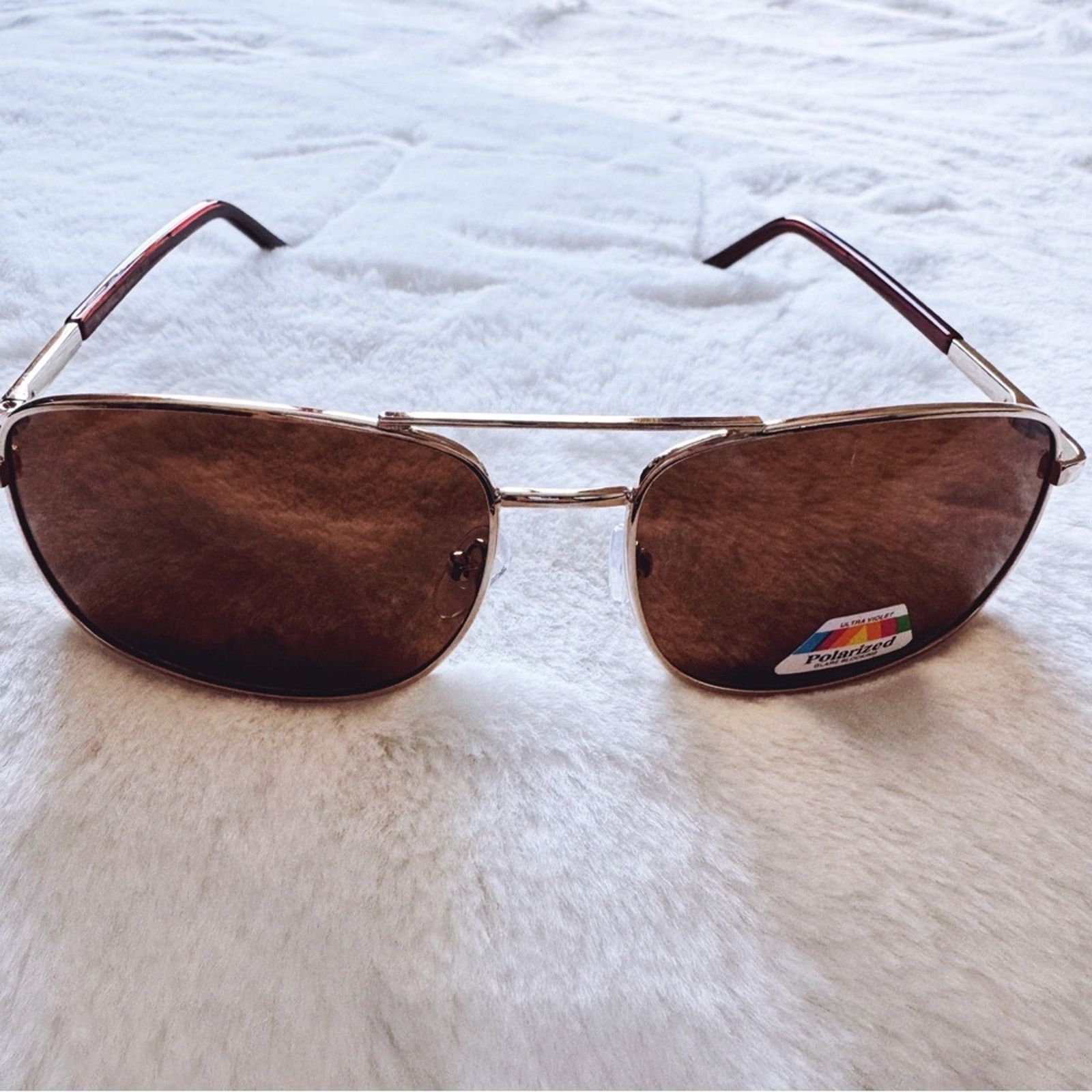 Other Troy Brown Rectangular Polarized Sunglasses Size ONE SIZE - 8 Thumbnail