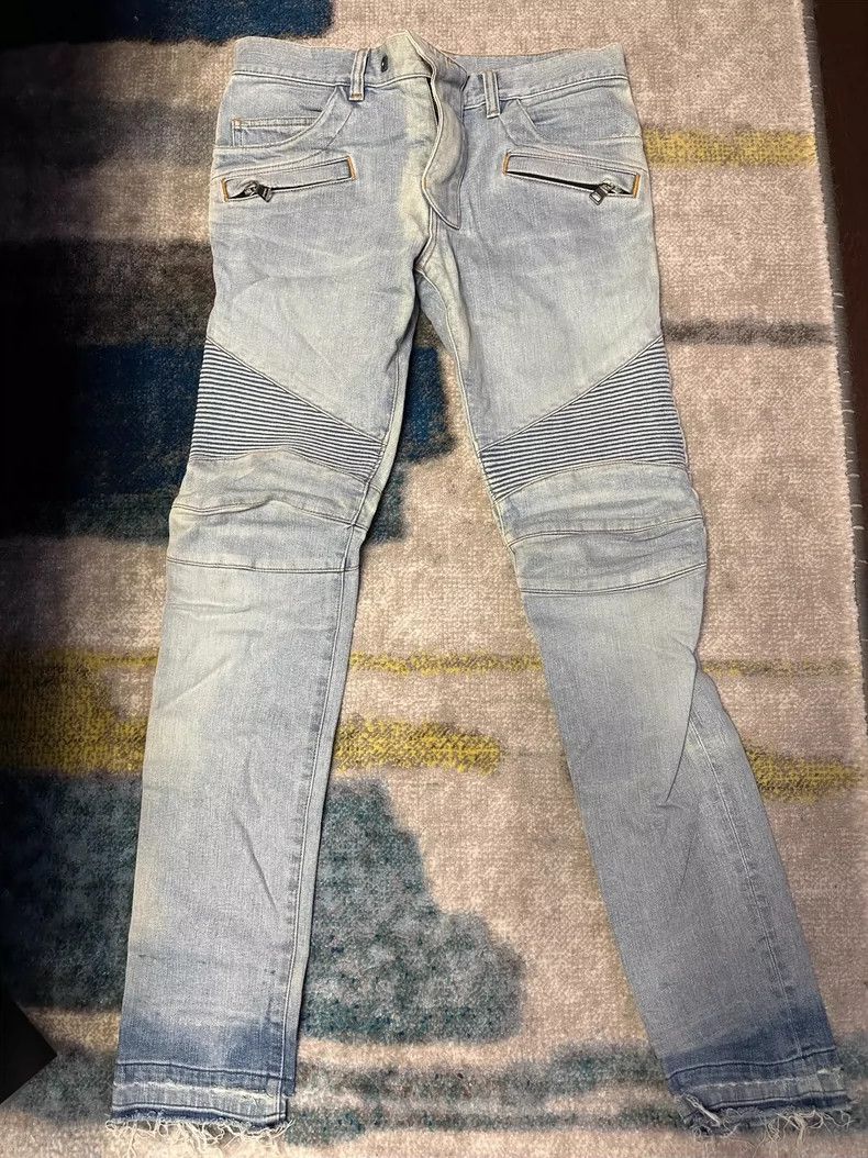 Balmain balmain light blue denim jeans for sale-dmc Size US 30 / EU 46 - 1 Thumbnail