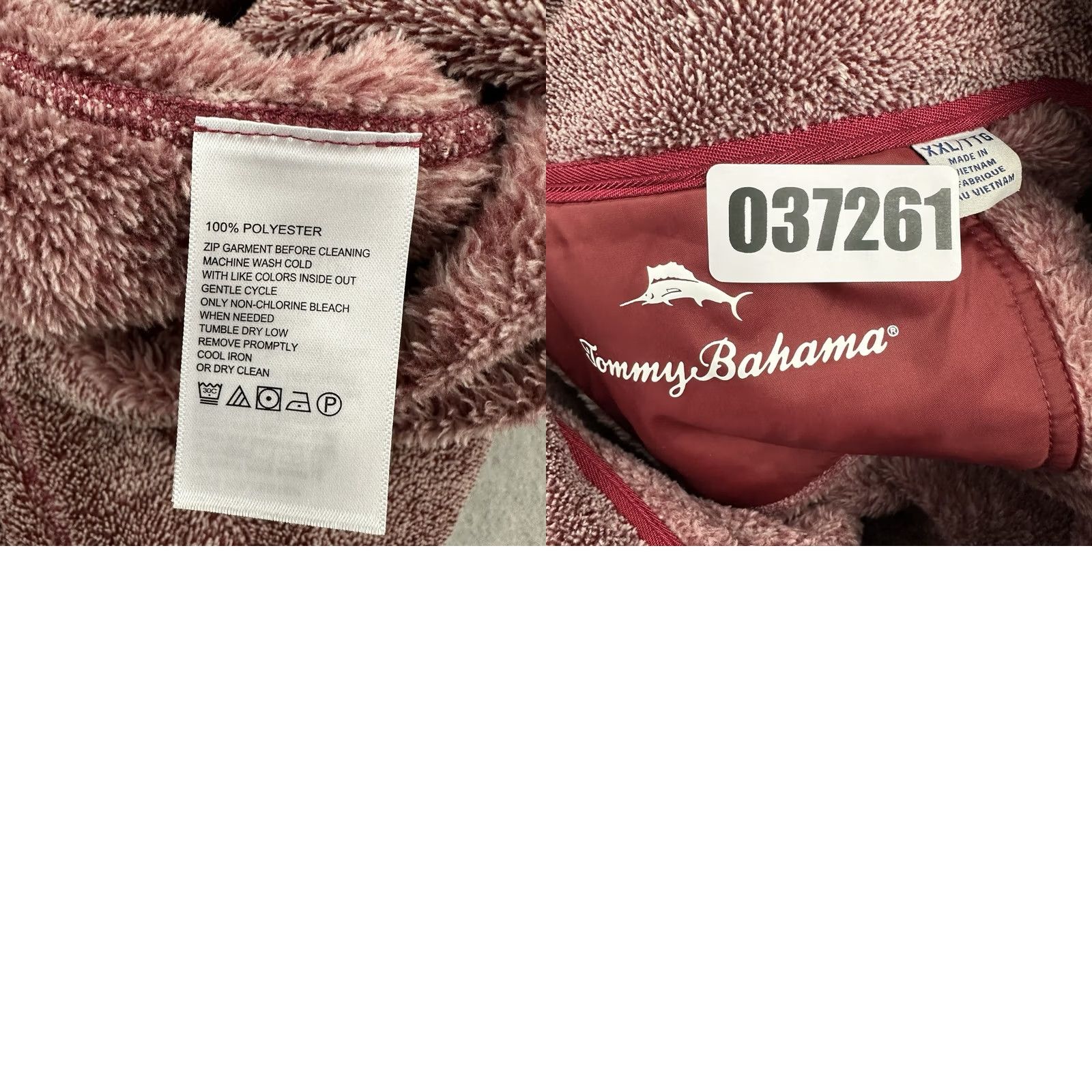 Tommy Bahama Tommy Bahama Jacket Men 2XL Burgundy Fleece Half Zip Pockets Windbreaker Casual Outdoor 2XL Mens Size US XXL / EU 58 / 5 - 8 Thumbnail