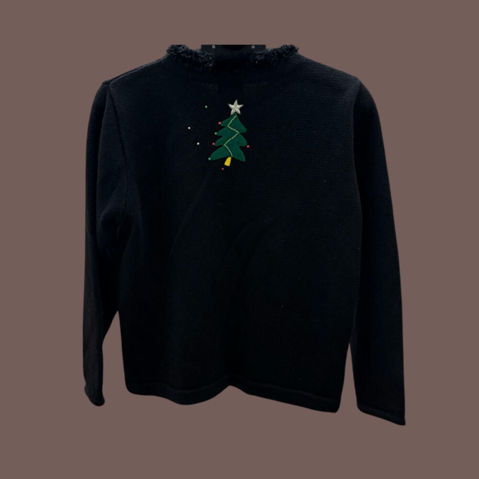 Vintage Vintage Berek Cardigan | Black, Holiday Embroidery | Size M Size M / US 6-8 / IT 42-44 - 3 Thumbnail