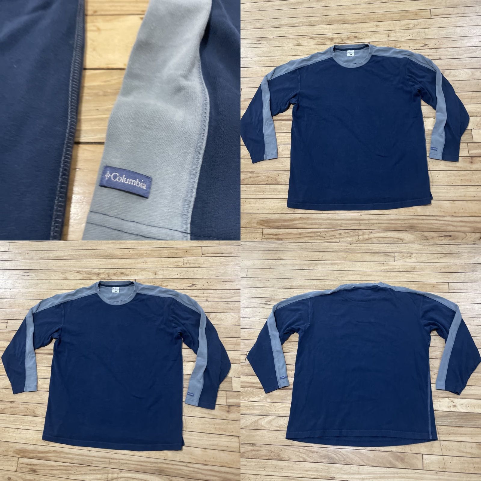 Vintage VINTAGE Columbia Shirt Mens XL Oversized Blue Gray Thermal Cotton Sweater Size US XL / EU 56 / 4 - 10 Thumbnail