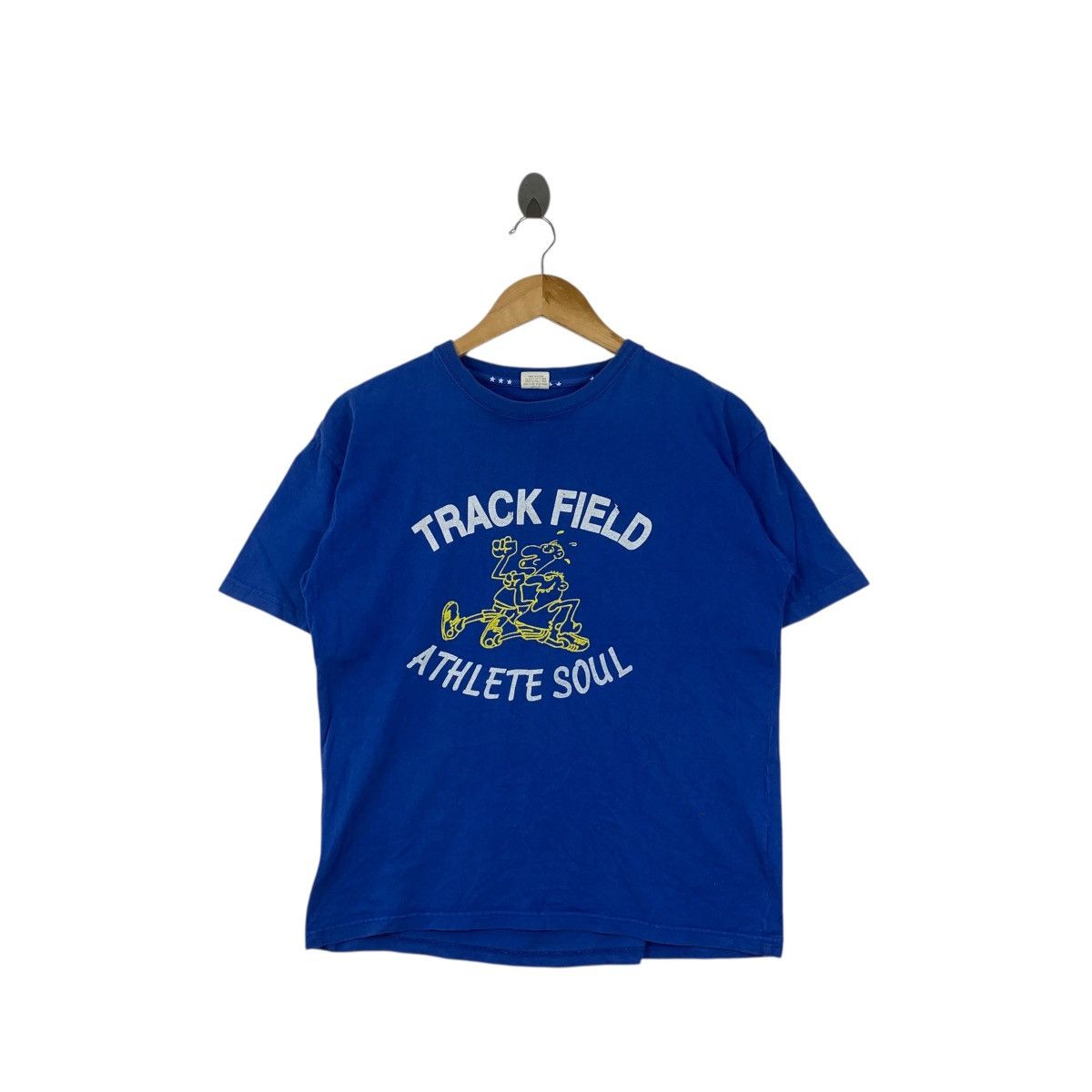 Vintage Vintage TRACK FIELD ATHLETE SOUL Cartoon Tee Shirt Top Size M / US 6-8 / IT 42-44 - 1 Thumbnail