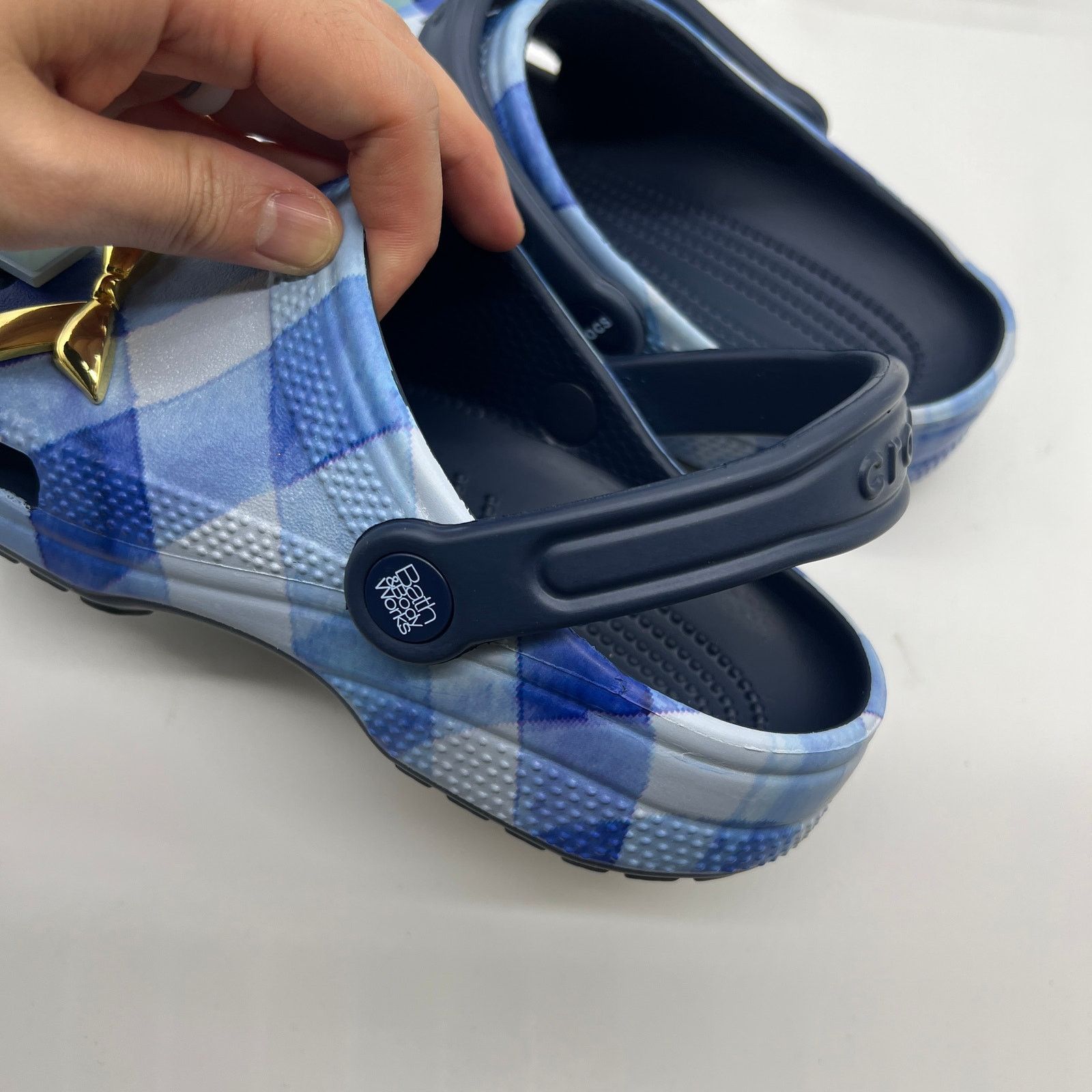 Crocs Bath and Body Works Crocs Gingham w/ Jibbitz™ Charms Size US 7 / IT 37 - 13 Thumbnail