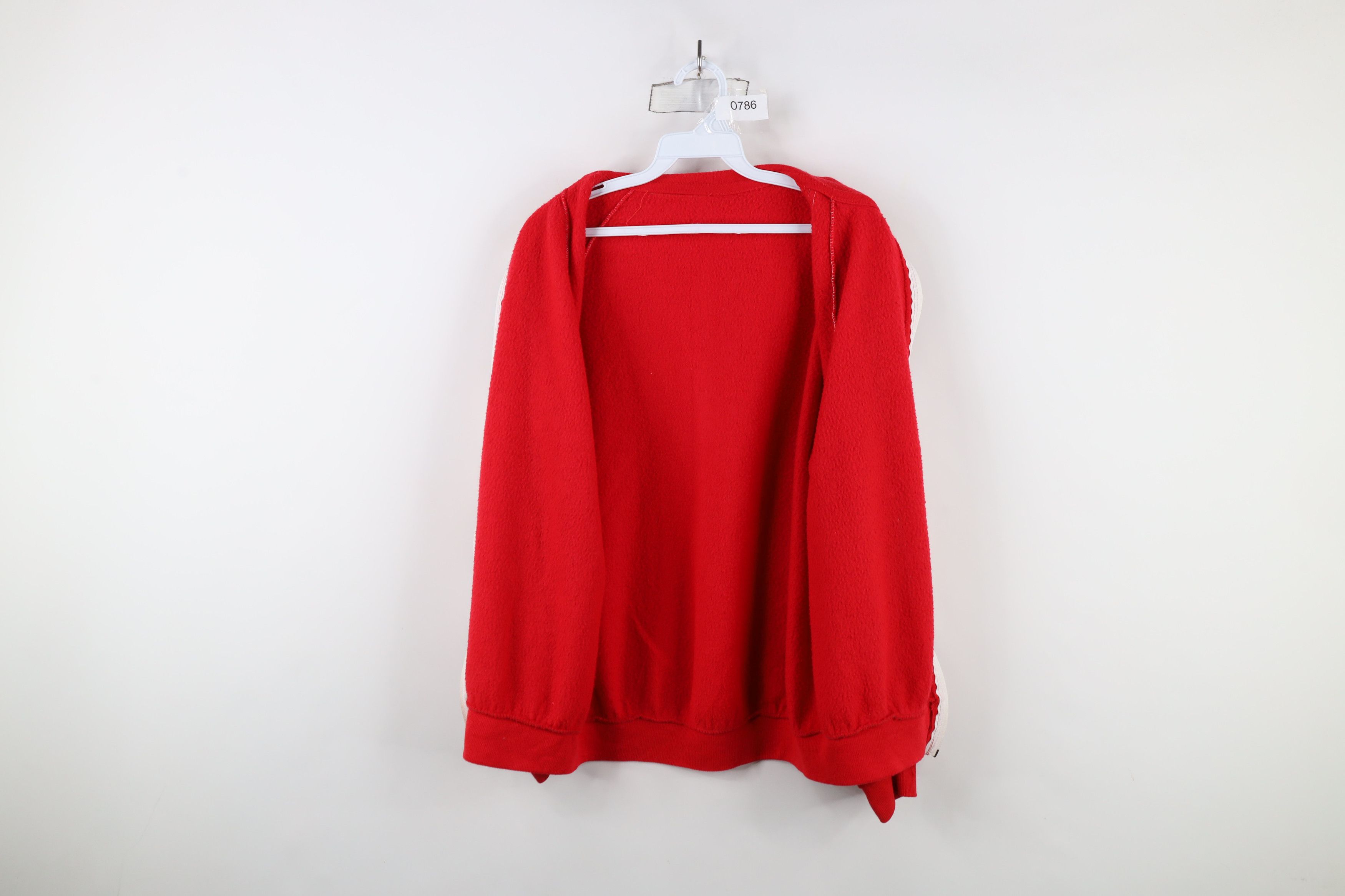 Vintage Vintage 70s Streetwear Striped Full Zip Track Jacket Red Size US L / EU 52-54 / 3 - 9 Thumbnail