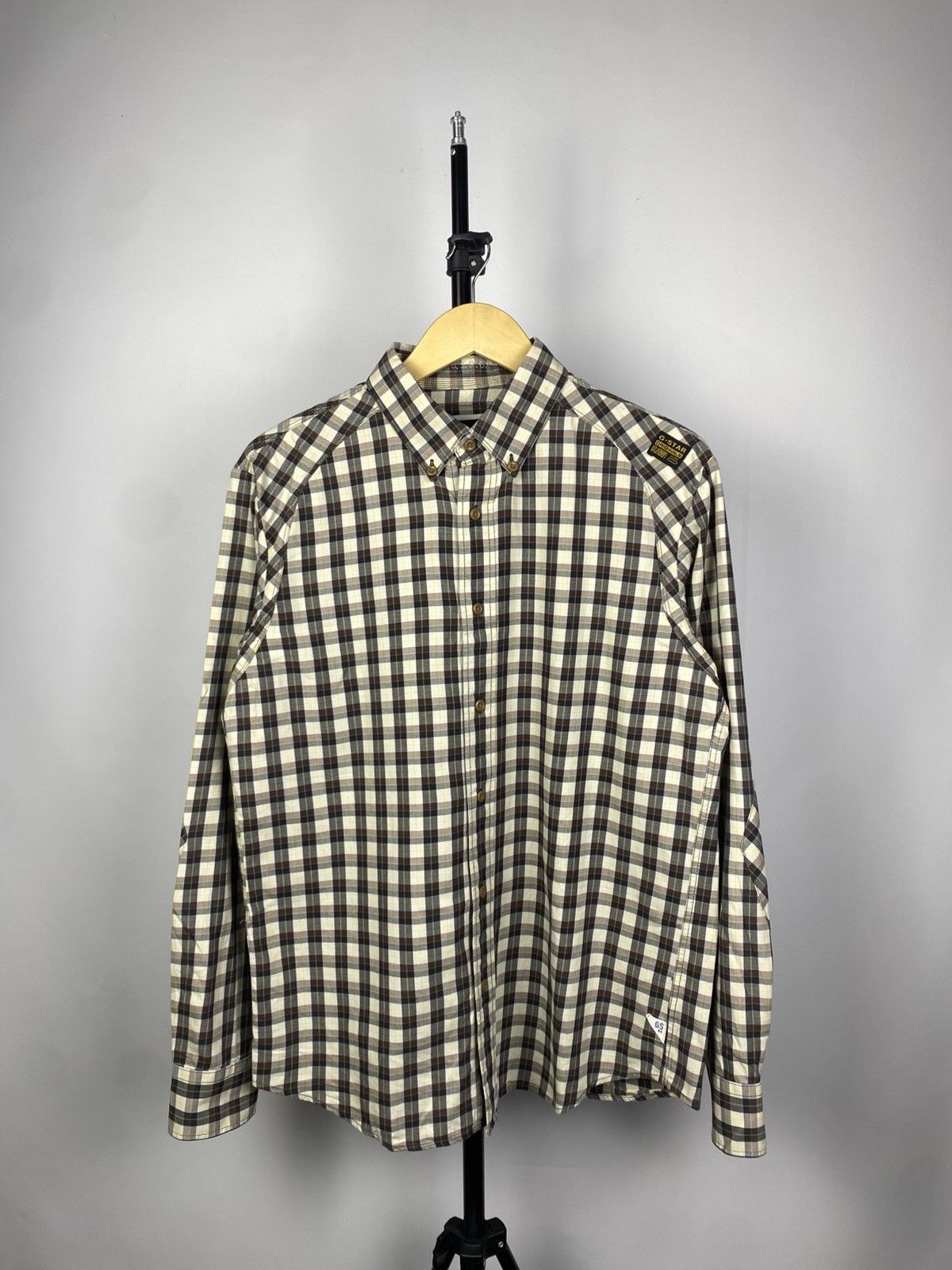 G-Star × Vintage Vintage 00s Y2K G STAR RAW Checked Button Shirt Size US L / EU 52-54 / 3 - 1 Thumbnail