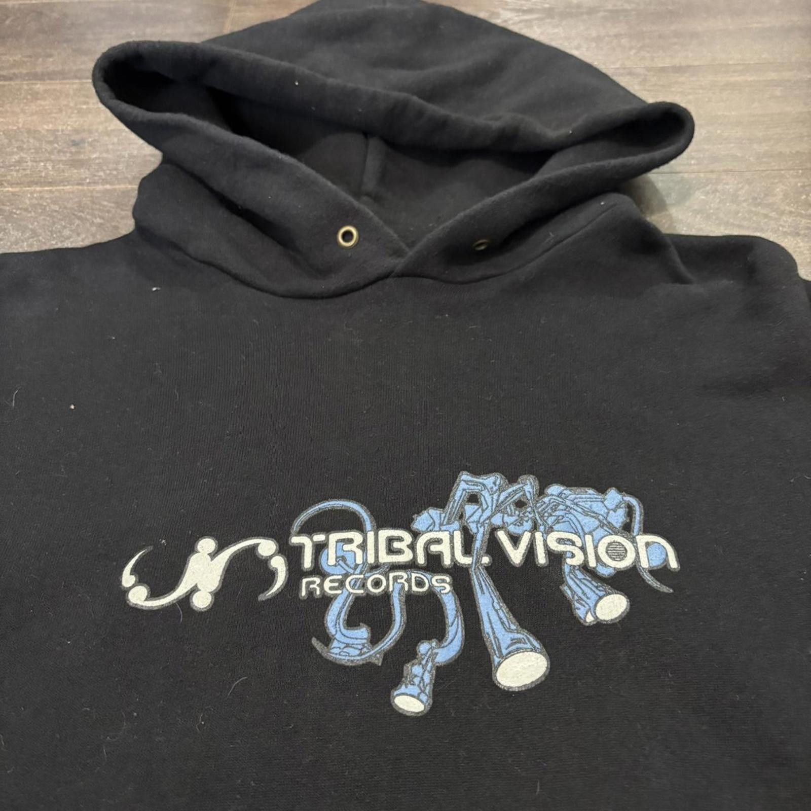Other Vintage tribal vision records hoodie 00s L Size US L / EU 52-54 / 3 - 2 Thumbnail