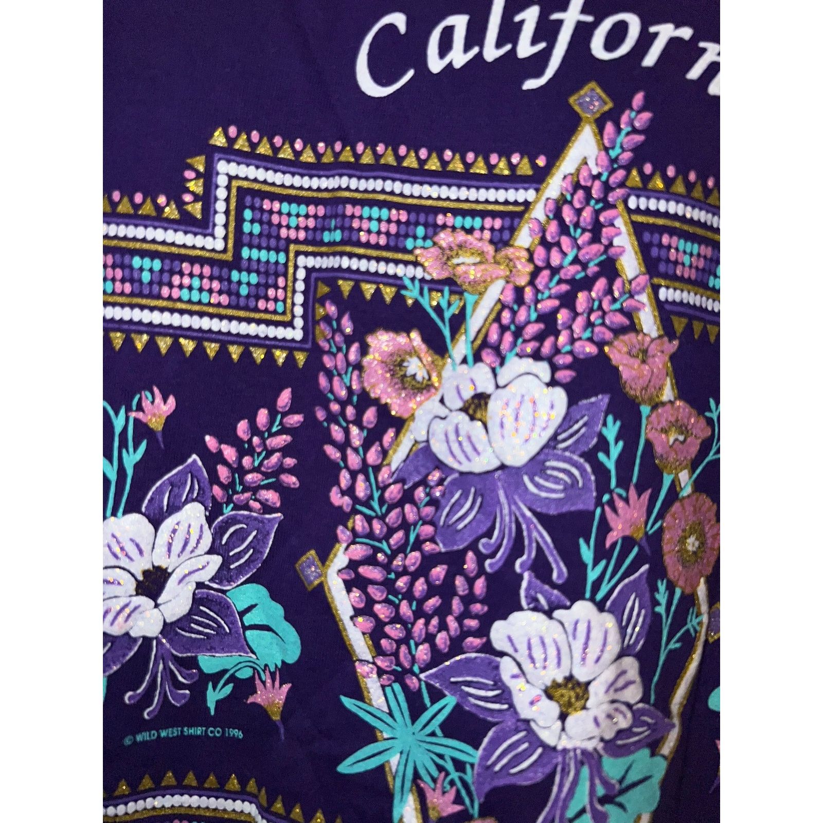 Jerzees Vintage California Wildflowers Shirt Flower Tee VTG 90s L Size US L / EU 52-54 / 3 - 5 Thumbnail