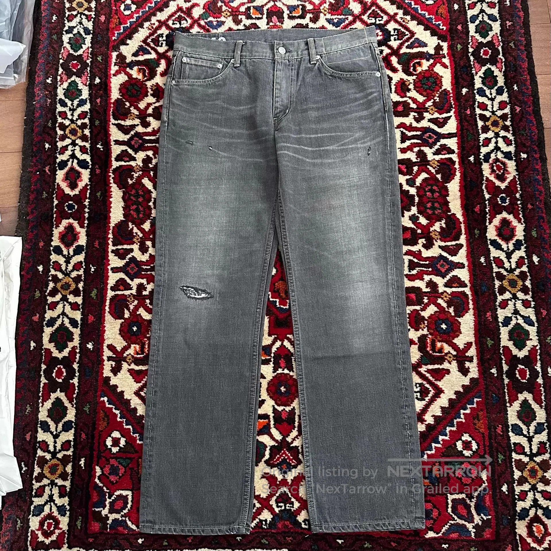 Visvim Gray Distressed Denim Pants Size 34. Size US 34 / EU 50 - 1 Thumbnail