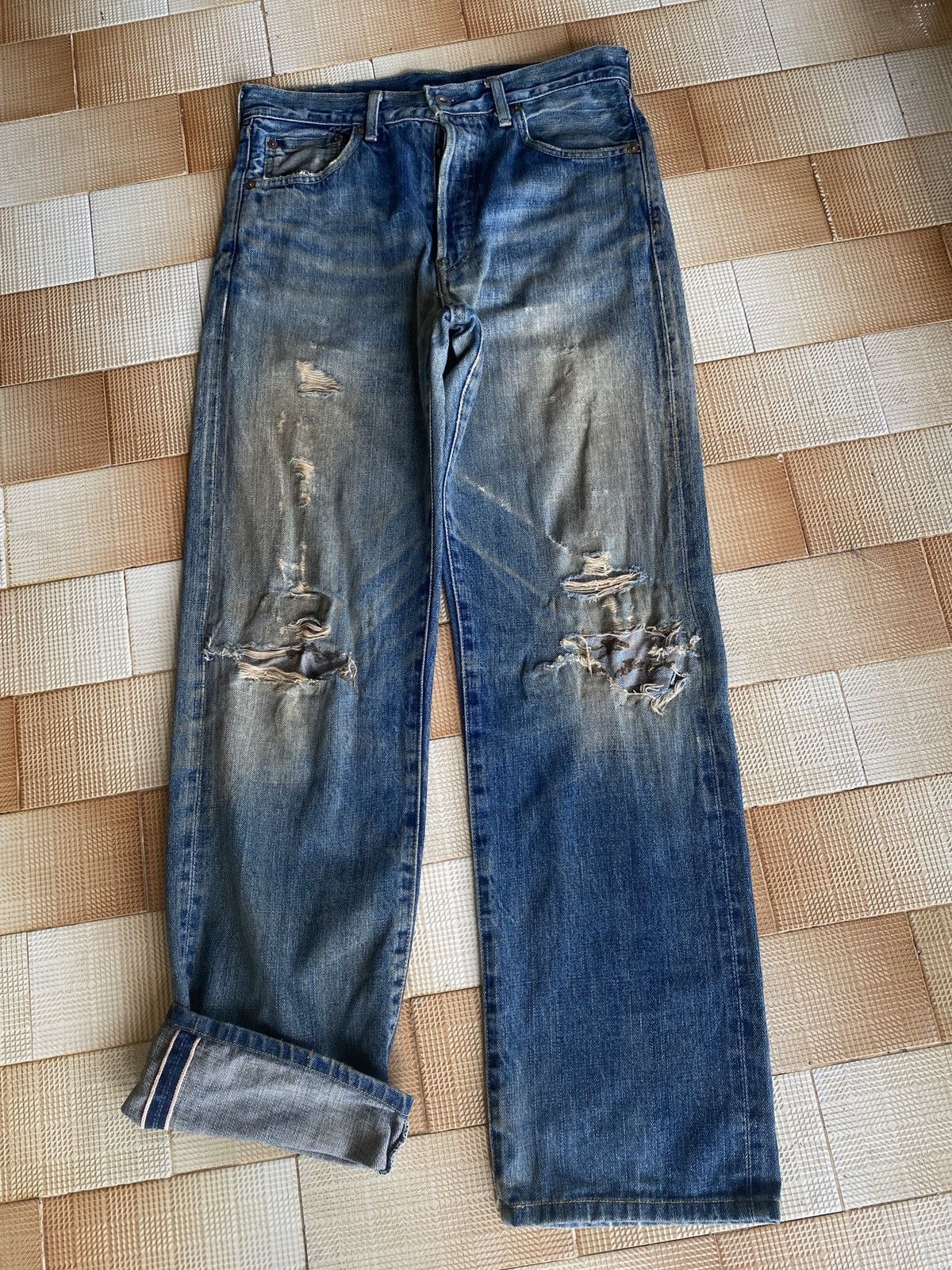 Levi's Vintage Clothing × Salvage × Vintage Vintage 702 big E selvedge denim Size US 30 / EU 46 - 3 Thumbnail