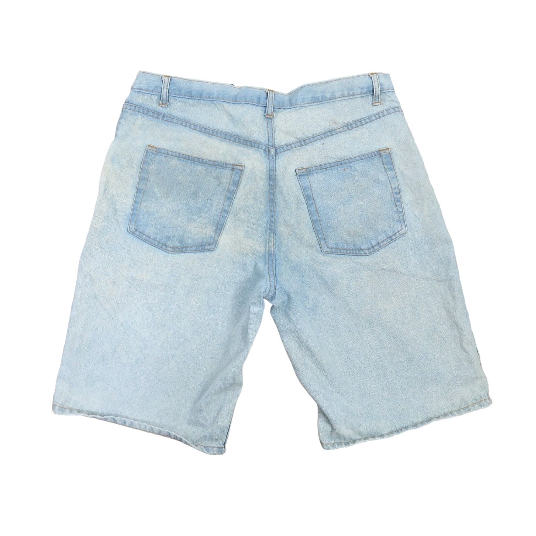 Denime VINTAGE Curfew Denim Bermuda Shorts Light Wash Blue 90s 80s Men 38 Inseam 11" Casual Shirts? Size US 38 / EU 54 - 3 Thumbnail
