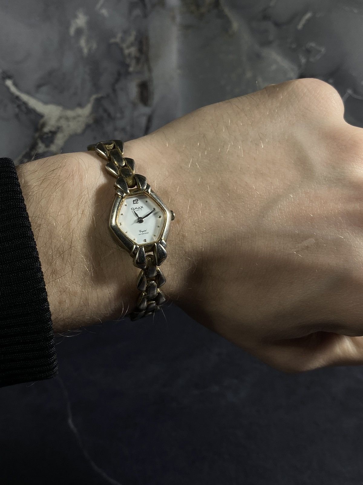 Jewelry Vintage Omax Hexagon Watch, Gold-Tone Bracelet Size ONE SIZE - 11 Thumbnail
