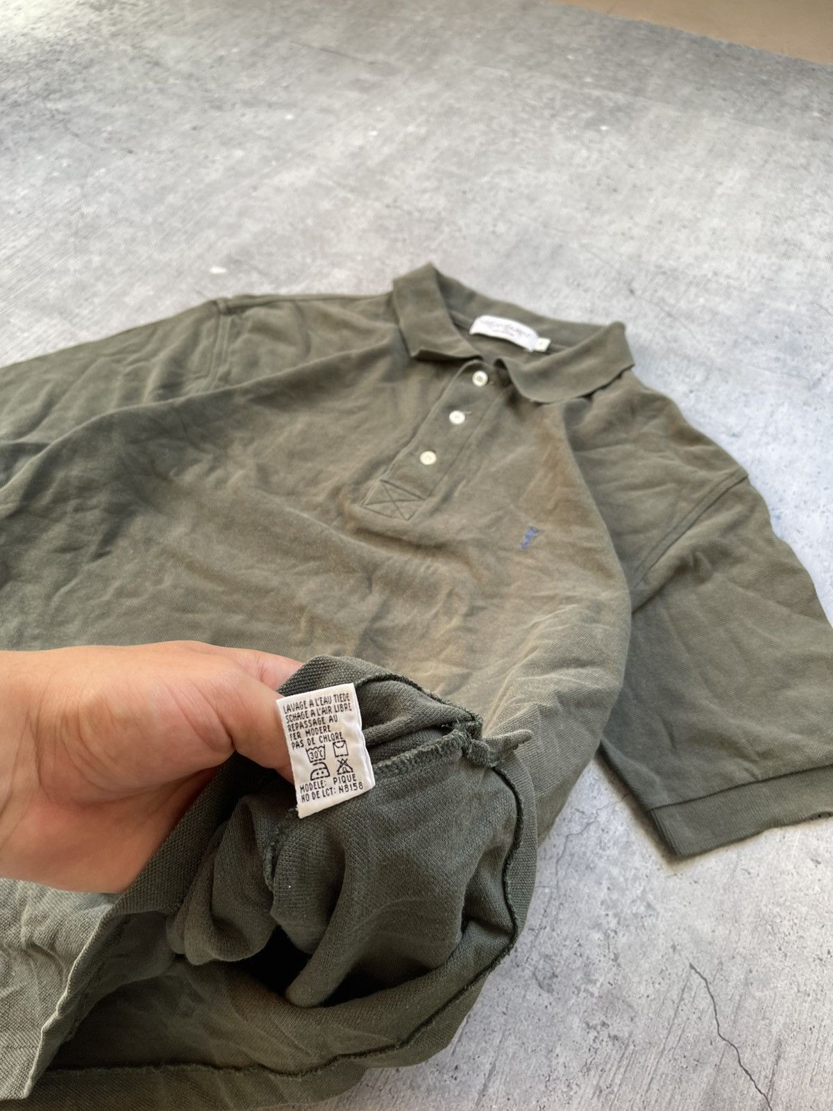 Vintage Vintage Yves Saint Laurent YSL Polo T-Shirt Sun Faded Size US L / EU 52-54 / 3 - 5 Thumbnail