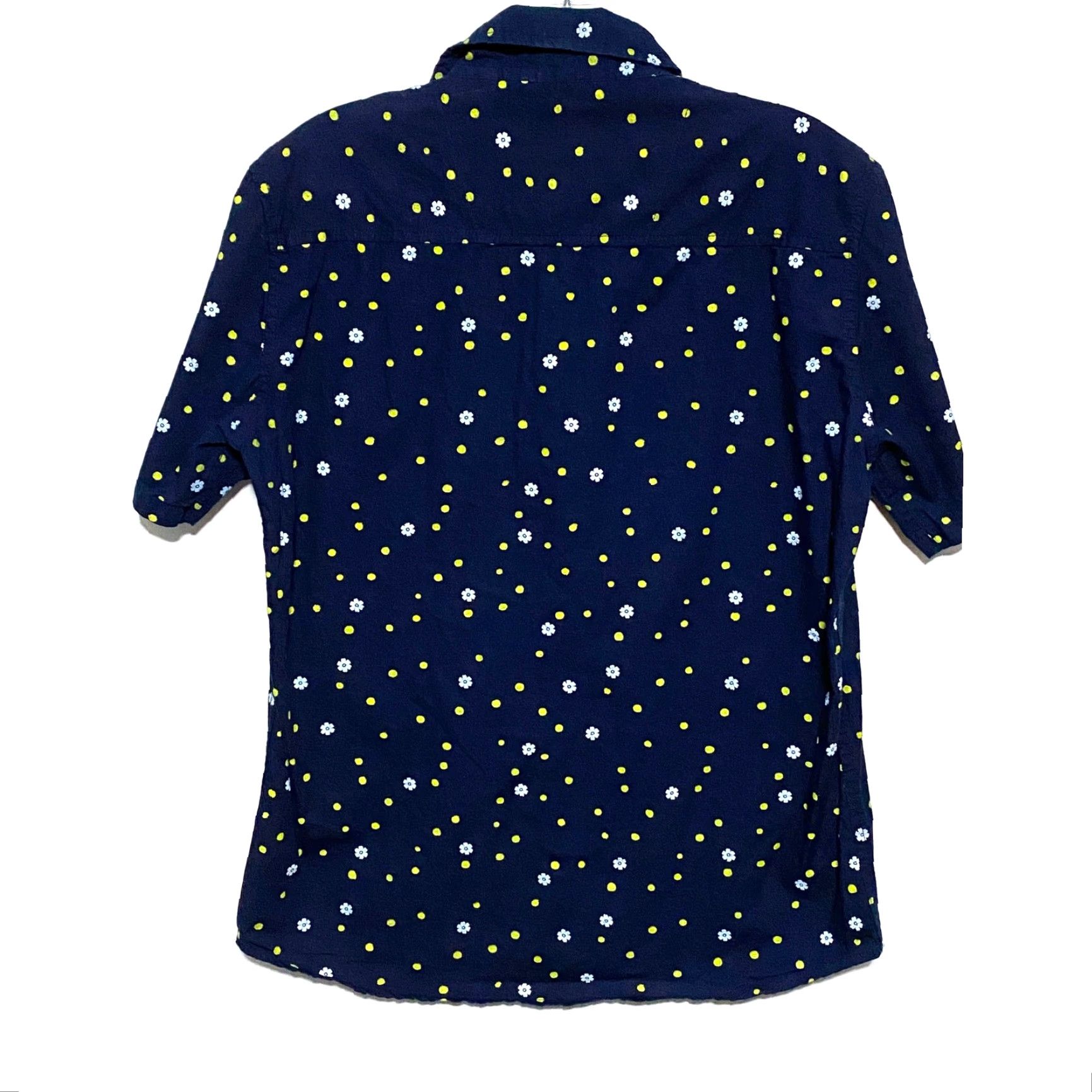 ESPIRIT VINTAGE Silver Board Spirit of Japan Button Shirt Mens L Floral Polka Dot Retro Summer Shirt Mens L Blue Polo Dot 90s Womens? Size US L / EU 52-54 / 3 - 3 Thumbnail