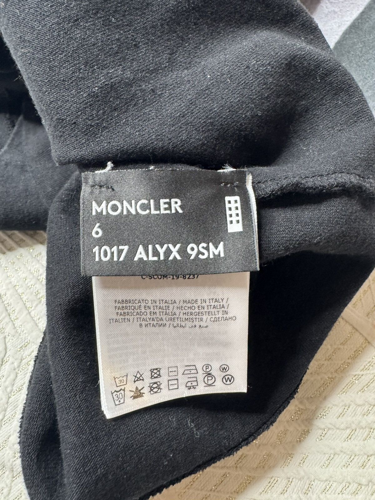 1017 ALYX 9SM × Moncler Moncler x 1017 ALYX 9SM Graphic Hoodie “Black” Size US M / EU 48-50 / 2 - 8 Thumbnail