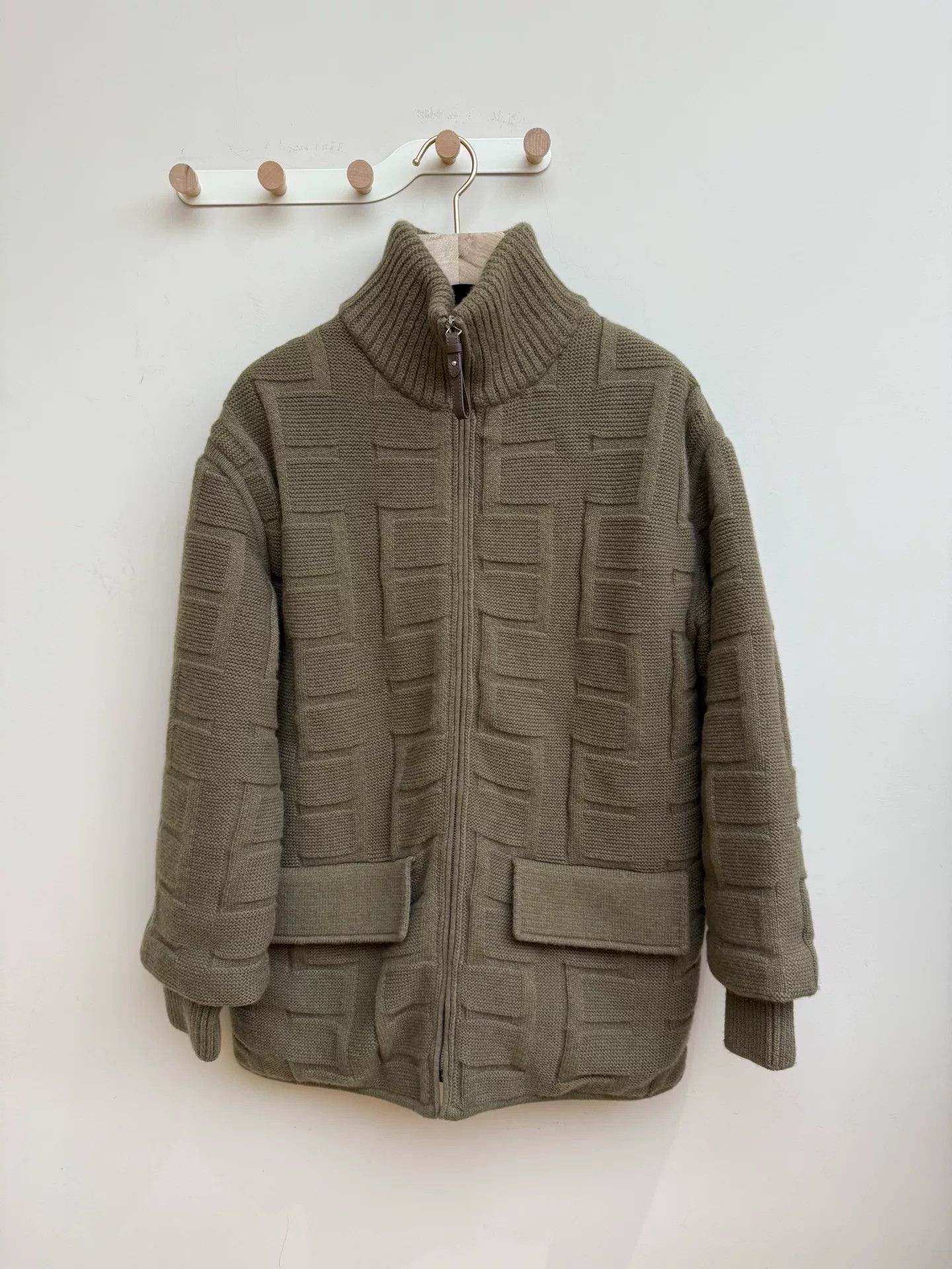 Hermes Hermes FW22 Brown Knit Zip Jacket Size US S / EU 44-46 / 1 - 1 Thumbnail