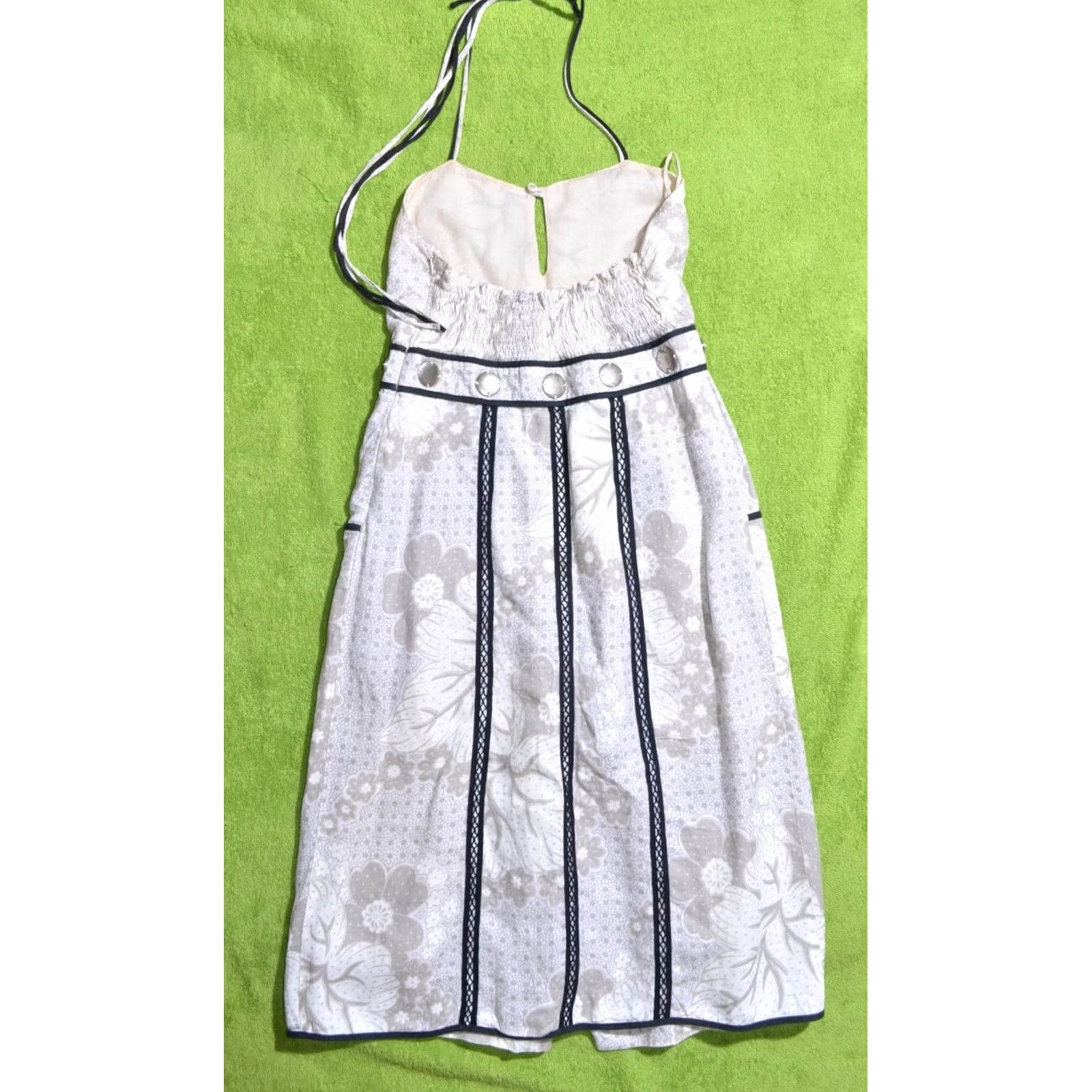 Barbara Bui Barbara Bui Jumpsuit Shirt Dress Linen Sleeveless Flower Print Strappy Size 36 Womens Grey Size XS / US 0-2 / IT 36-38 - 5 Thumbnail
