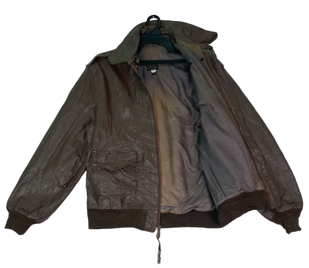 Vintage × Willis & Geiger Vtg Willis & Geiger A2 leather flight bomber USAF jacket Size US XXS / EU 40 - 6 Thumbnail