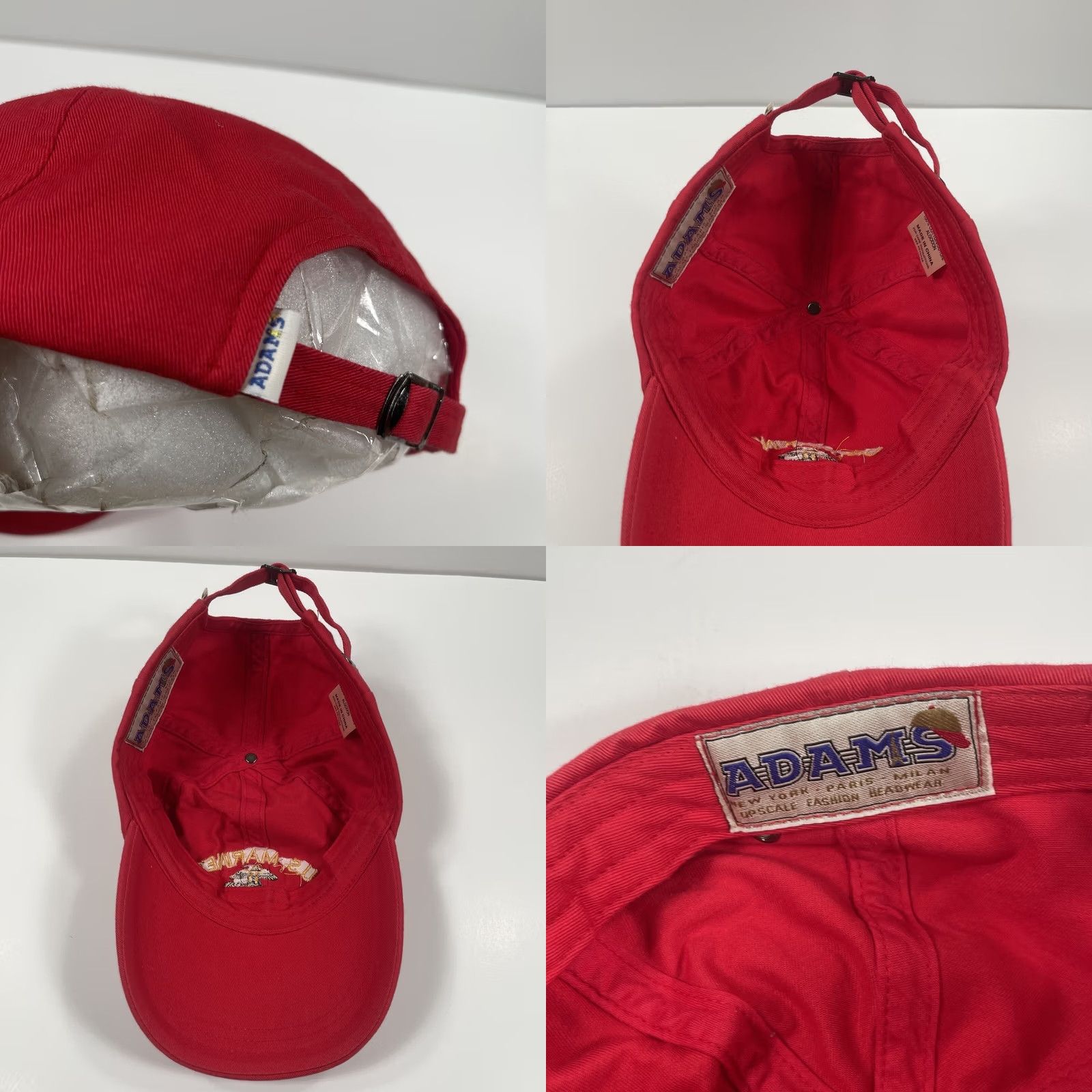 Vintage Adams Hat Adult Red U.S Marines Adjustable StrapBack Baseball Cap 100% Cotton Size ONE SIZE - 8 Thumbnail