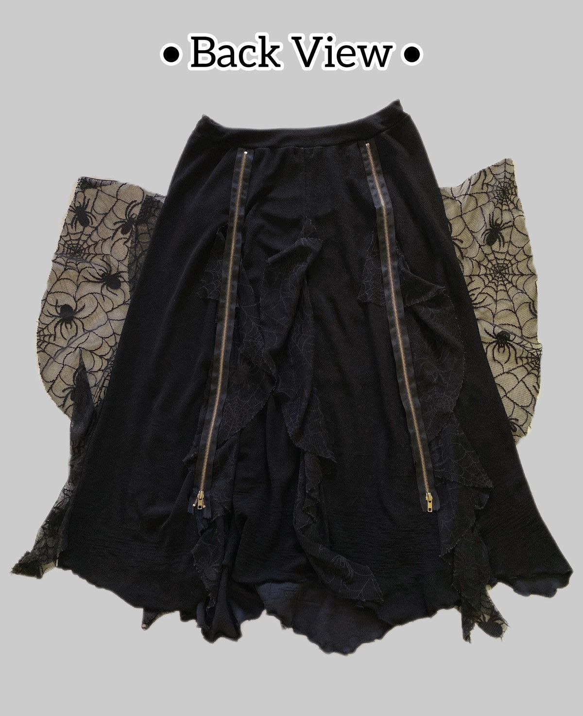 Japanese Brand Rare❗️SpiderWeb Raver Goth Punk Zipper Skirts Size 30" / US 8 / IT 44 - 11 Thumbnail