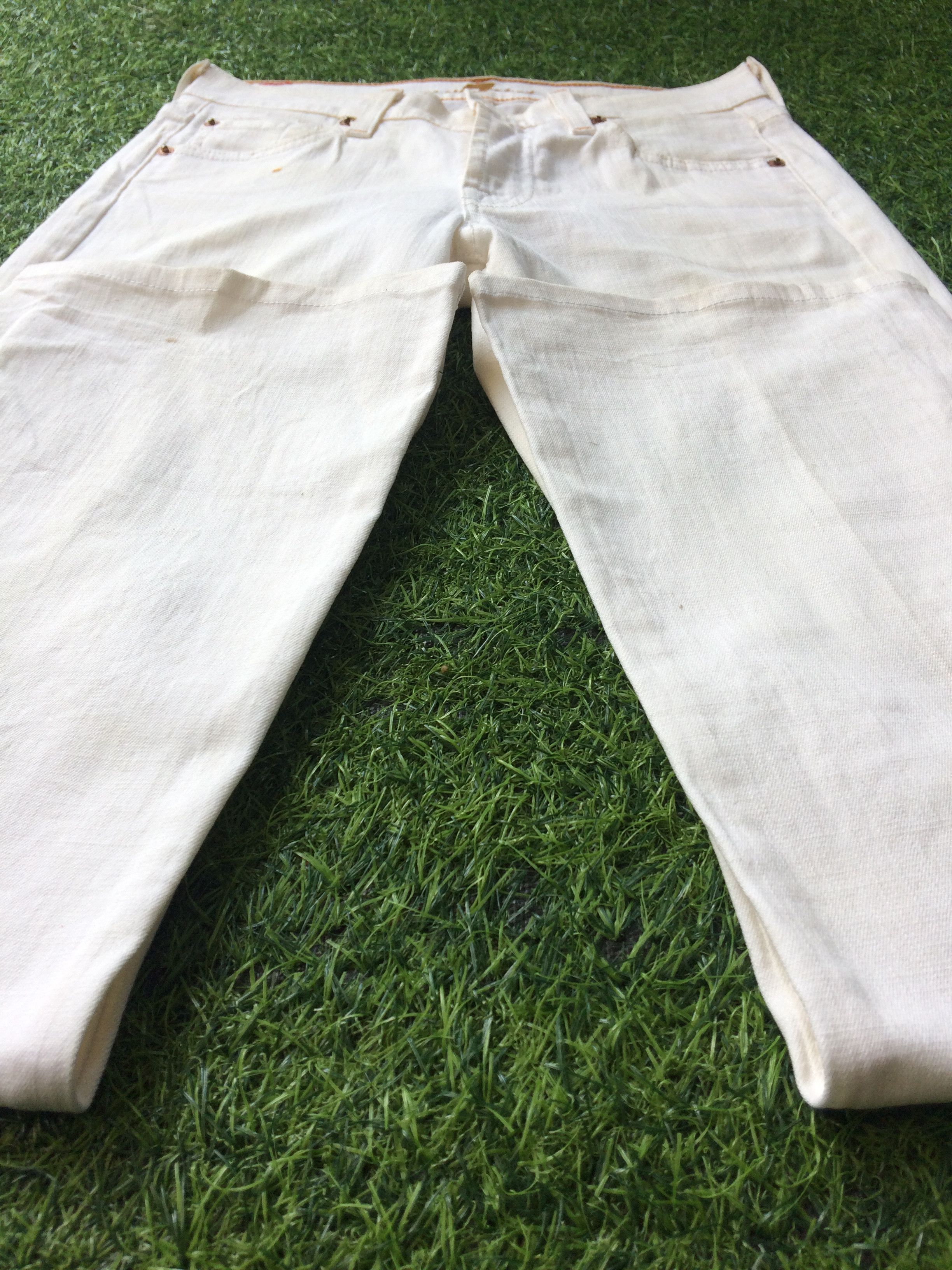 7 For All Mankind × Jean American White Denim Flare Jeans D-568 Size 25" / US 0 / IT 36 - 5 Thumbnail