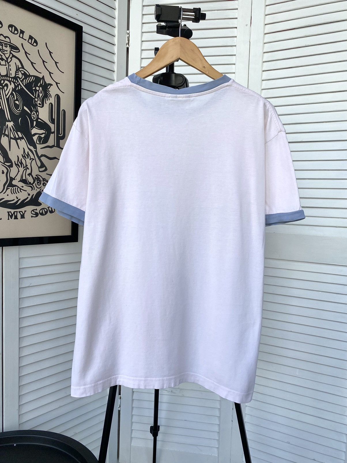 Nike × Vintage Nike Vintage Center Swoosh Logo Retro Style Tee Shirt Size US XL / EU 56 / 4 - 2 Thumbnail