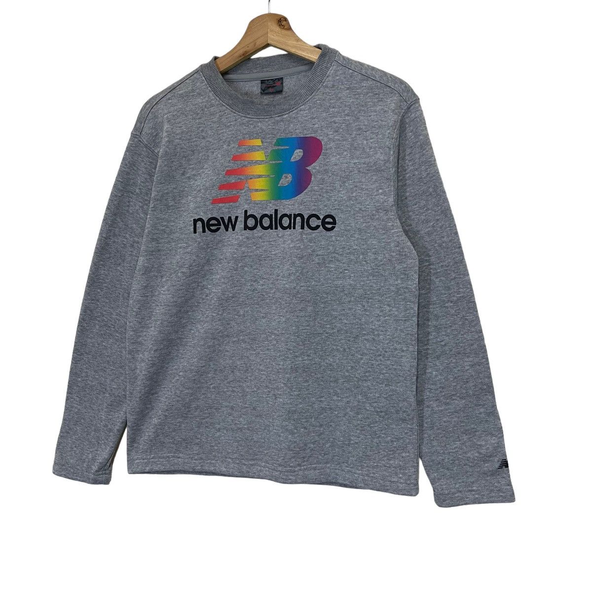 Japanese Brand New Balance Big Logo Crew Neck Sweatshirt Size M Size US M / EU 48-50 / 2 - 3 Thumbnail