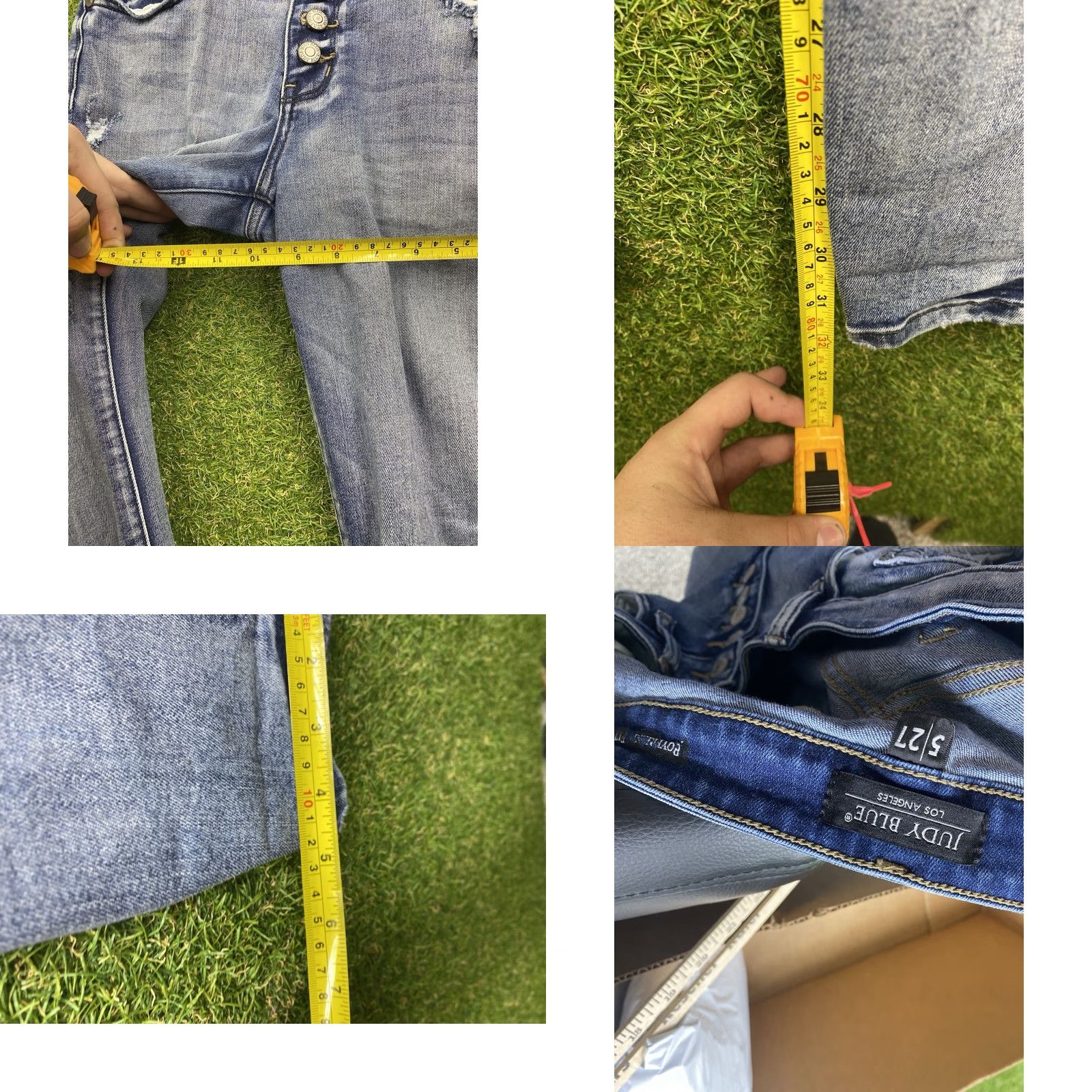 Vintage Judy Blue Jeans Womens 5/27 Boyfriend Fit Stretch Mid Rise Slim Button Fly Y2K Size 27" / US 4 / IT 40 - 8 Thumbnail