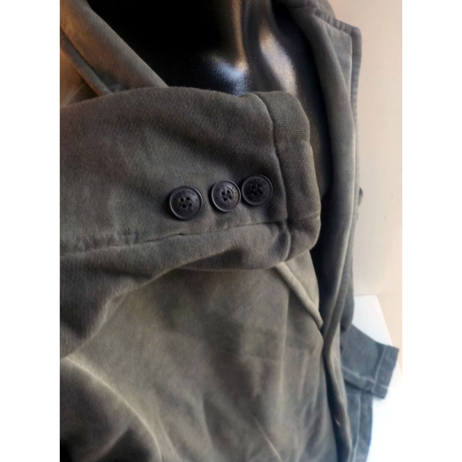 Celio CELIO Urban Collection Blazer Cotton Gray 2XL Knit Single-Breasted Notch Two-Button Ventless Mens Size 48R - 4 Thumbnail