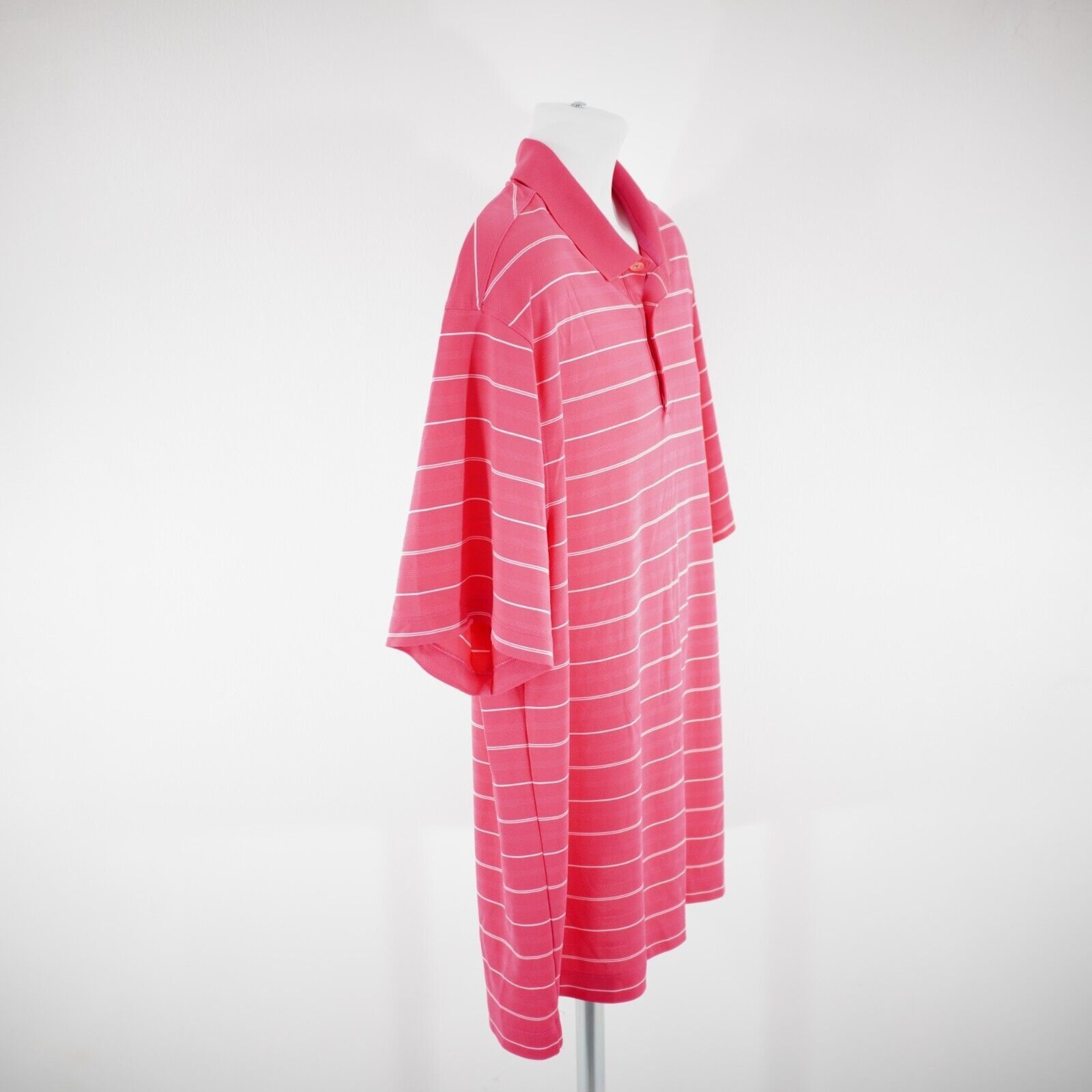 Nike Nike Golf Dri-Fit Pink Striped Polyester XL Short Sleeve Pol Size US XL / EU 56 / 4 - 7 Thumbnail
