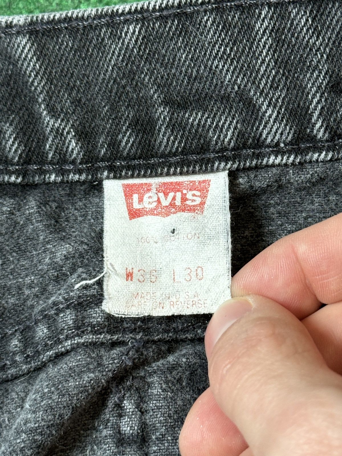 Levi's Vintage Clothing × Vintage Vintage 90s Levi’s 550 Orange Tab Relaxed Dark Wash Jeans Size US 36 / EU 52 - 4 Thumbnail