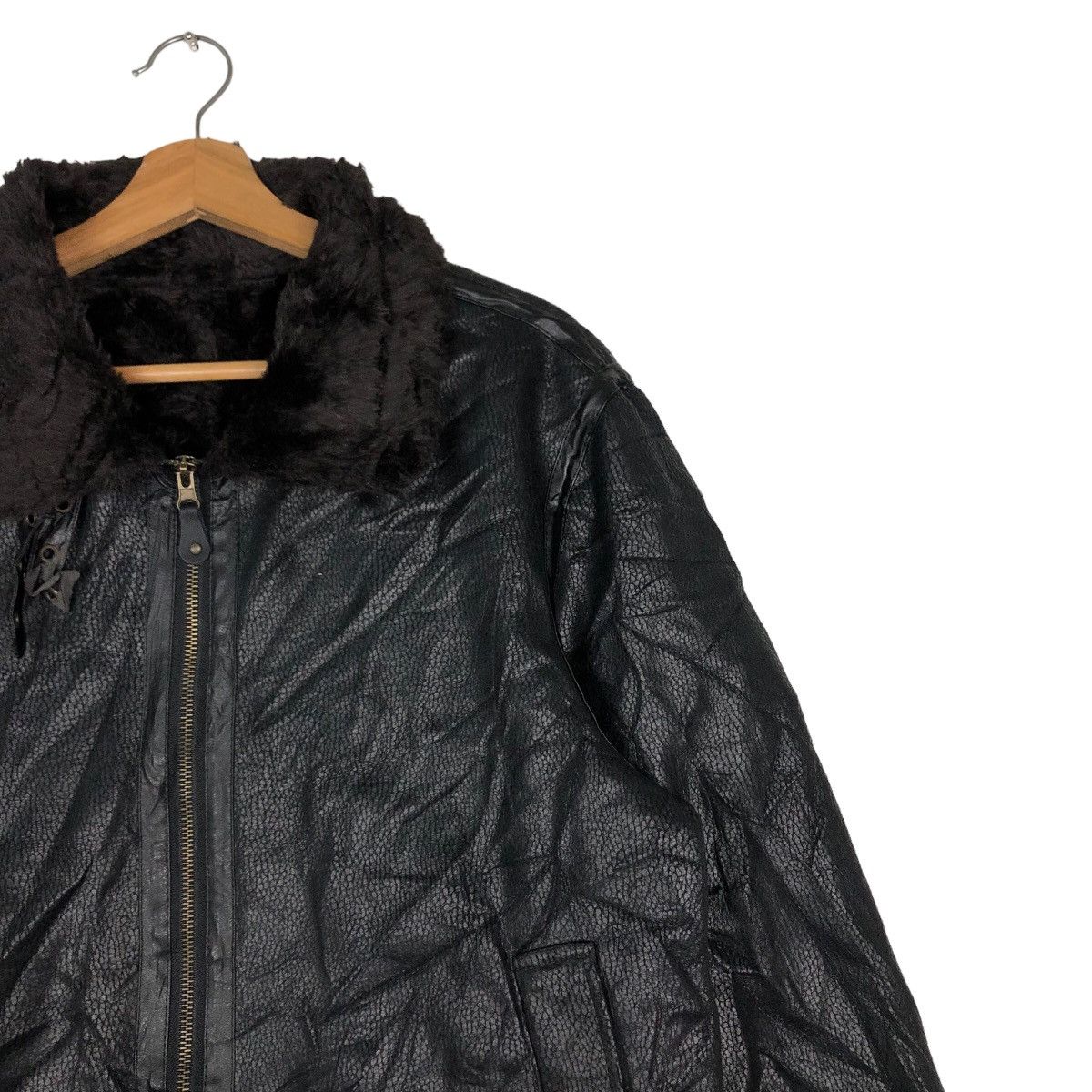 Hysteric Glamour 🔥Vtg Shearling Leather Jacket Mink Fur Lining Body Mane Size US L / EU 52-54 / 3 - 6 Thumbnail