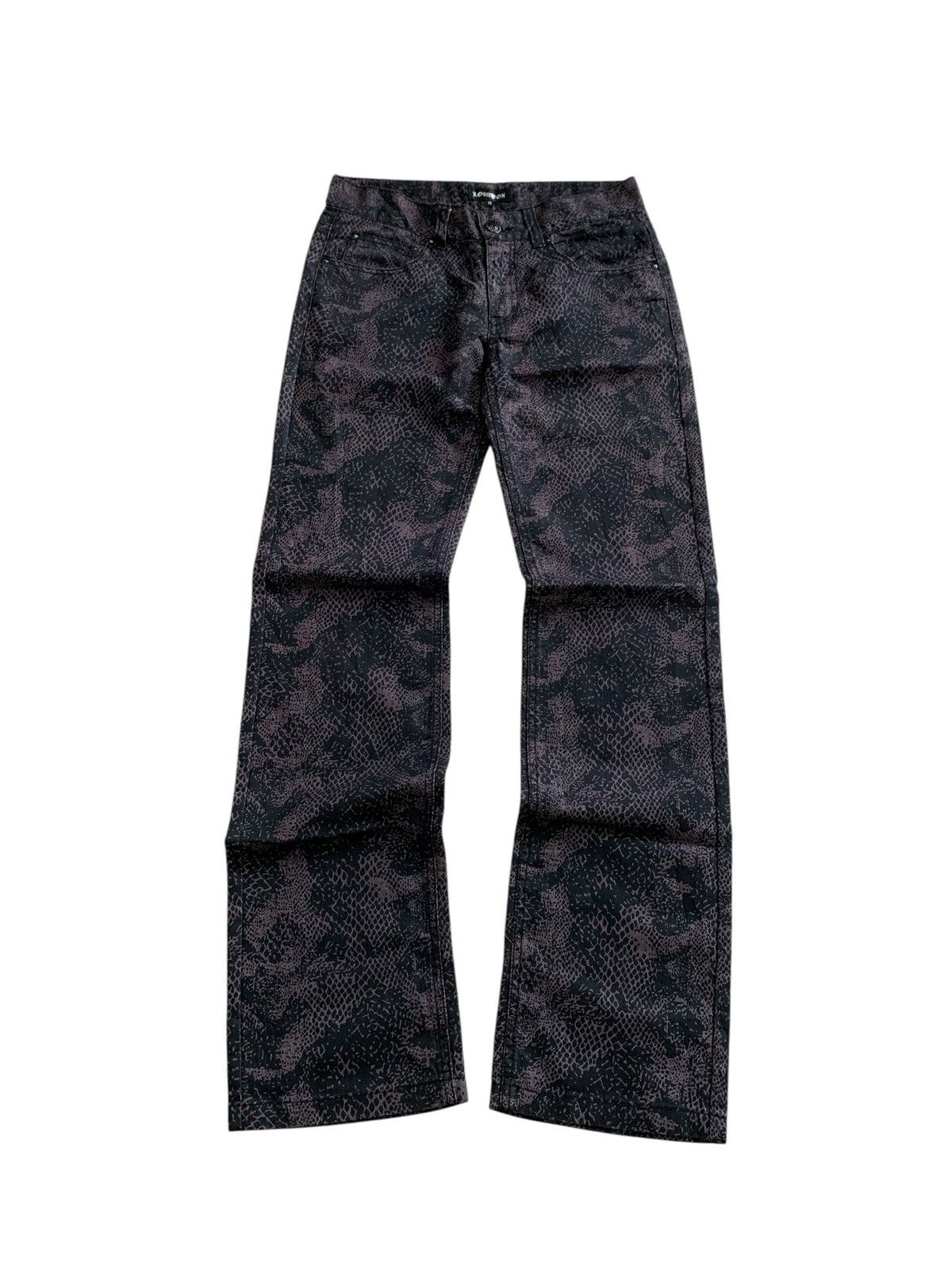 Japanese Brand Last📦 Lowbox Japan Snake Skin Bootcut Denim Size US 28 / EU 44 - 1 Thumbnail