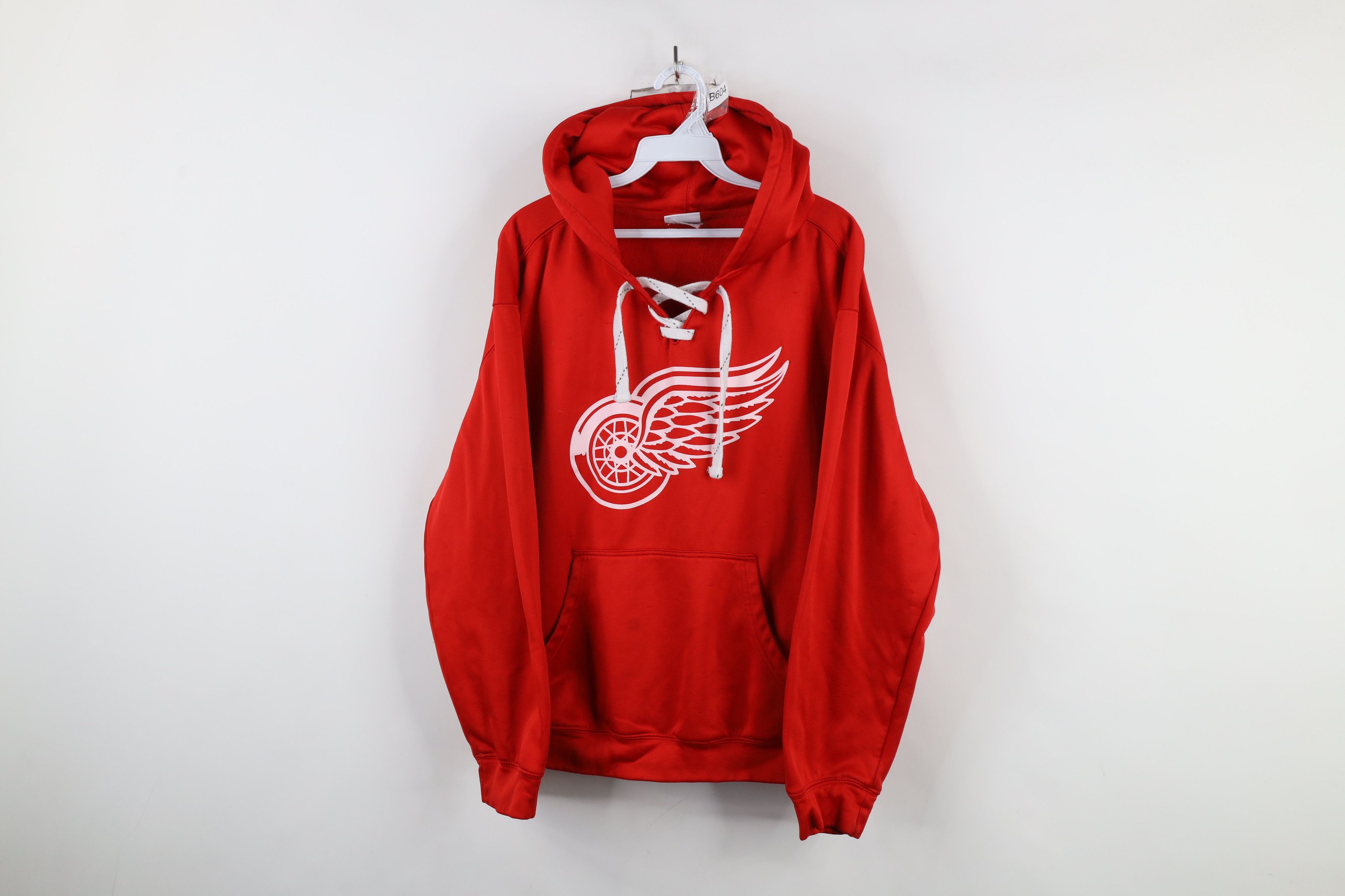 Vintage Y2K NHL Detroit Red Wings Hockey Jersey Hoodie Red