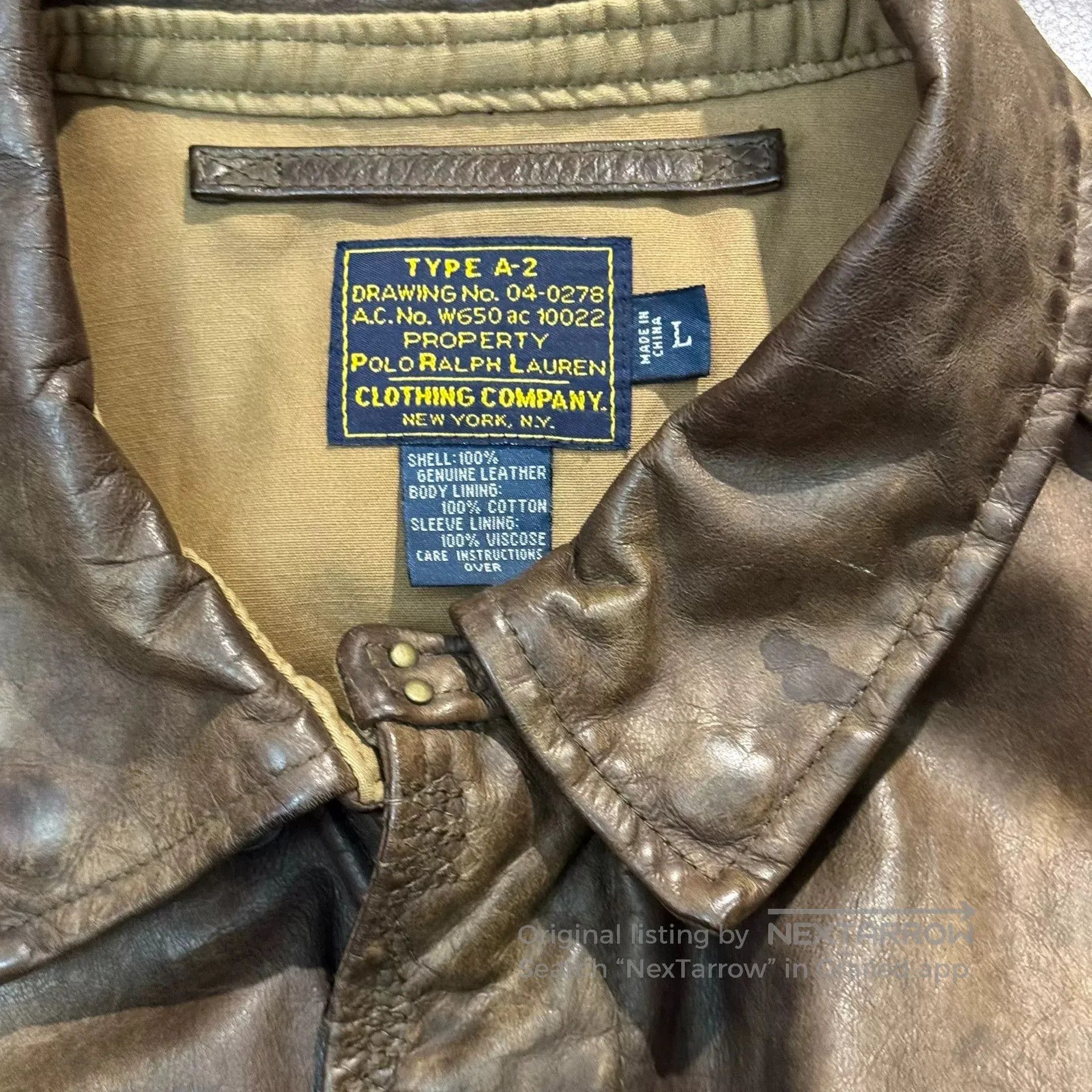 Polo Ralph Lauren Ralph Lauren A2 Leather Flight Jacket. Size US L / EU 52-54 / 3 - 6 Thumbnail