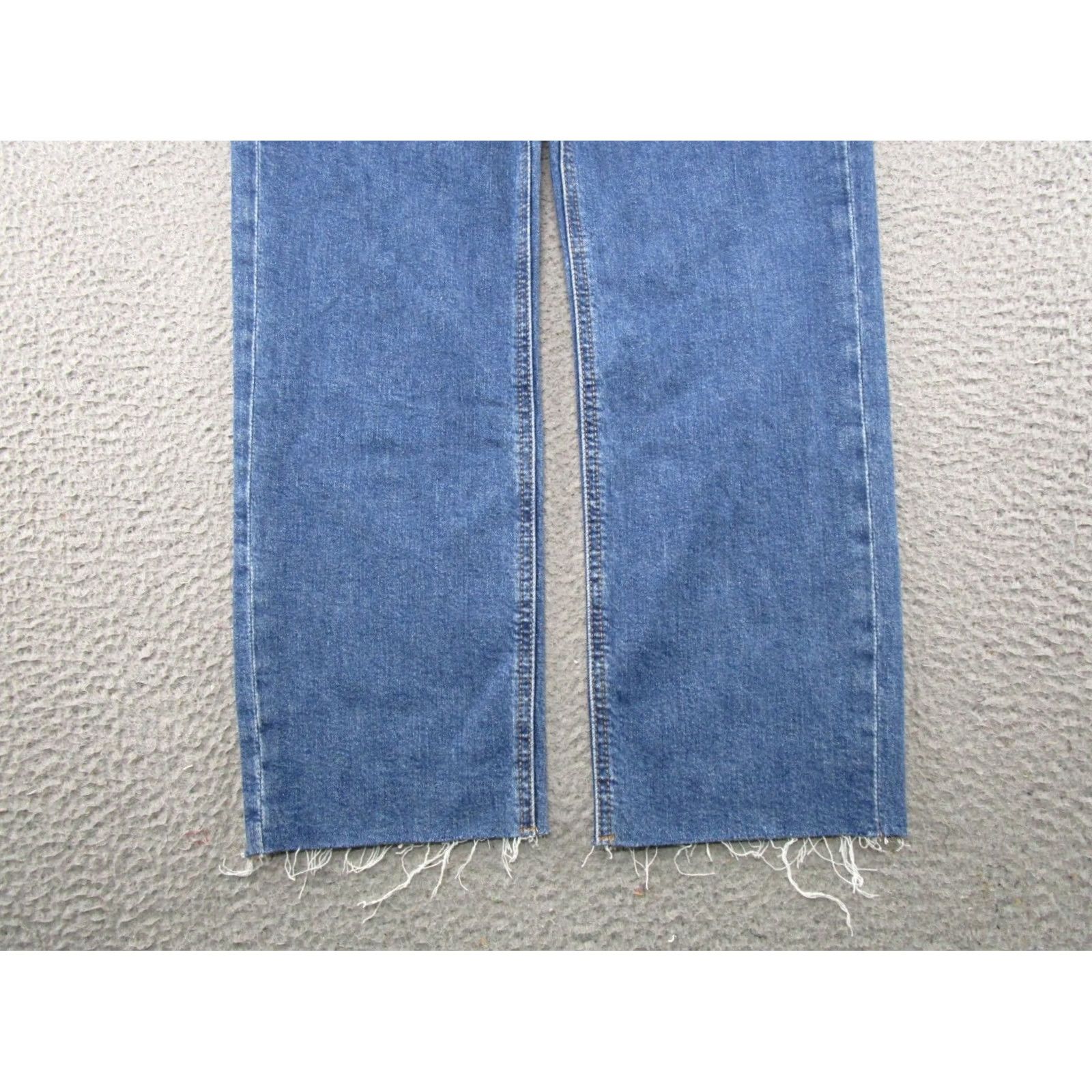 Express Express Jeans High Rise Straight Leg Blue Stretch Denim 4R Womens Size 27" / US 4 / IT 40 - 2 Thumbnail