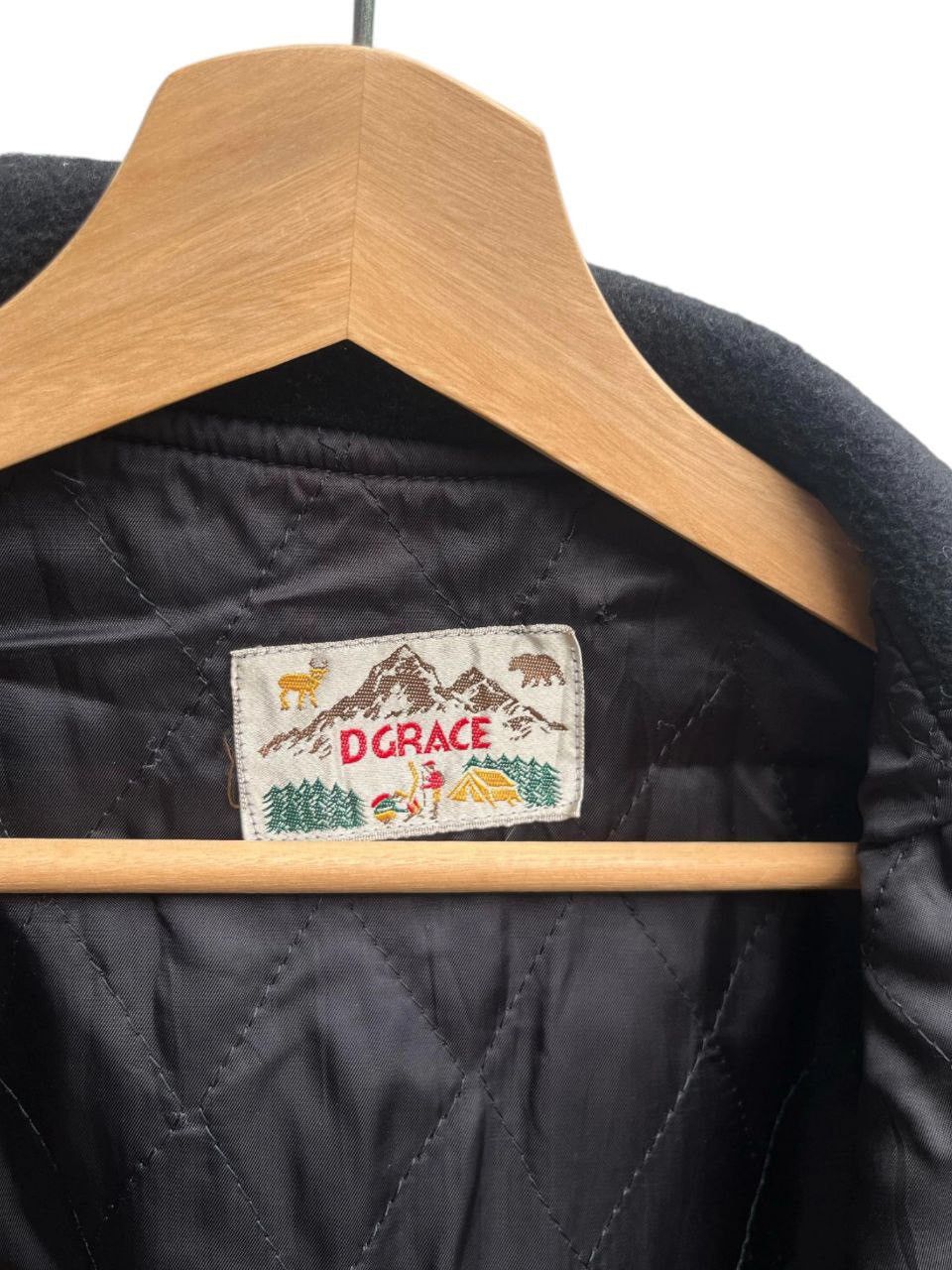 Japanese Brand Vintage D. Grace Sheepskin Leather Sleeve Varsity Jacket Size US M / EU 48-50 / 2 - 11 Thumbnail